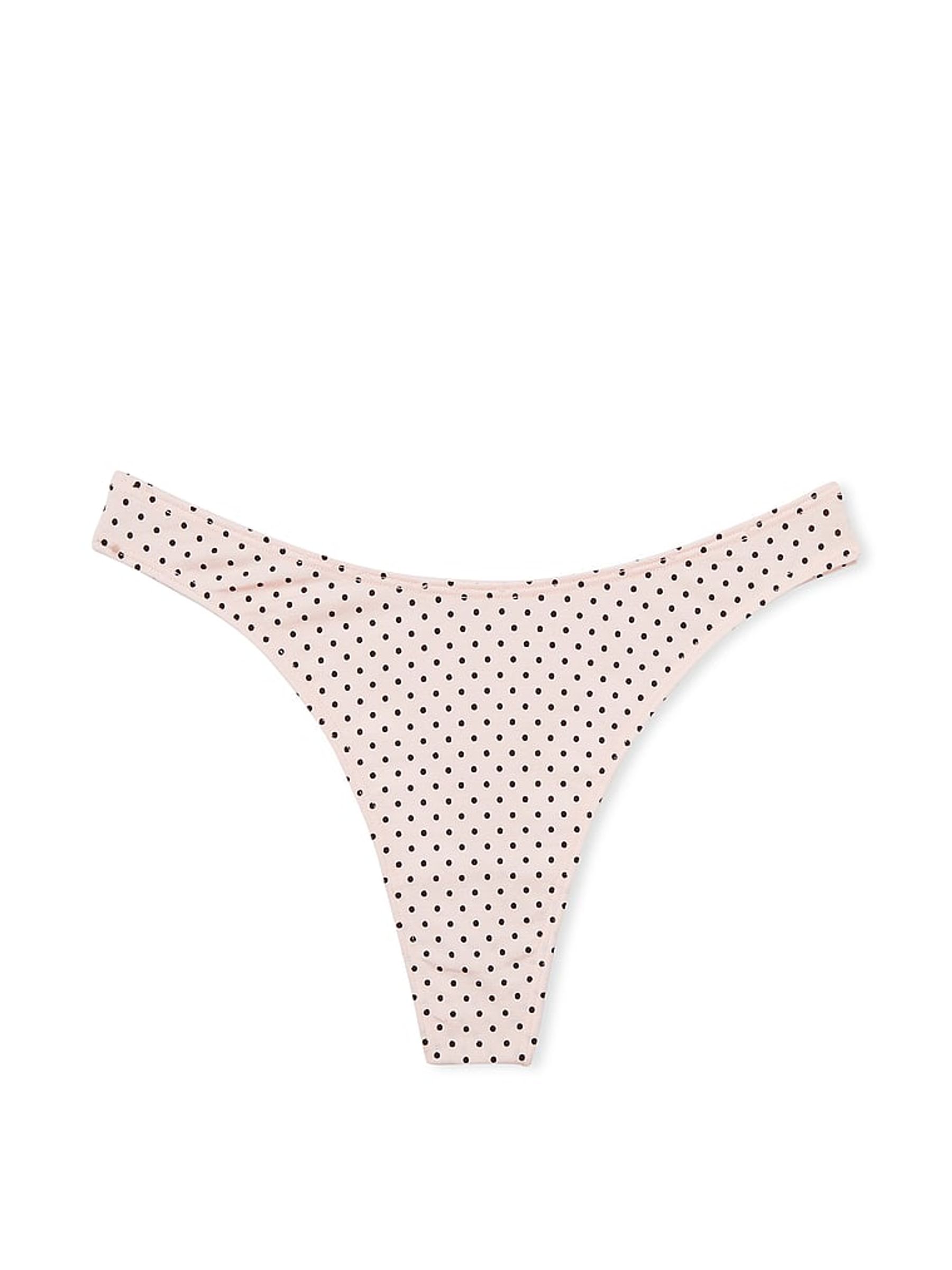 Purest Pink Tiny Mini Dot High Leg Scoop Thong Knickers - Image 3 of 3