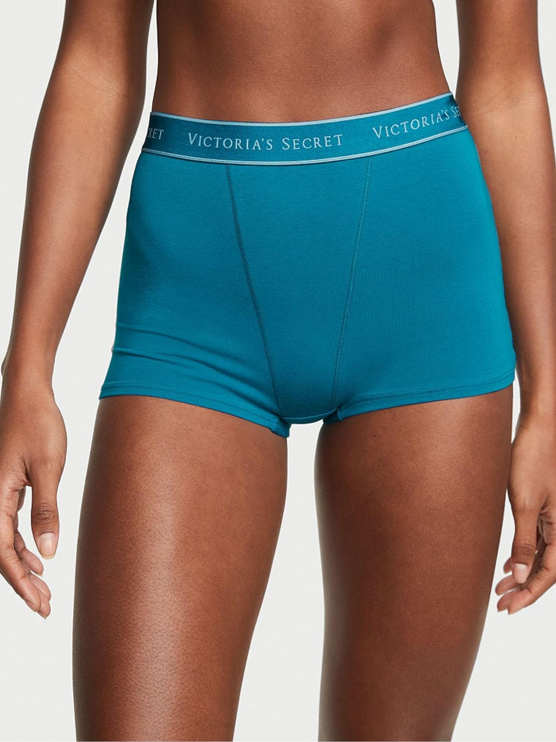 Evening Tide Blue Logo High Waisted Shortie Knickers - Image 1 of 3