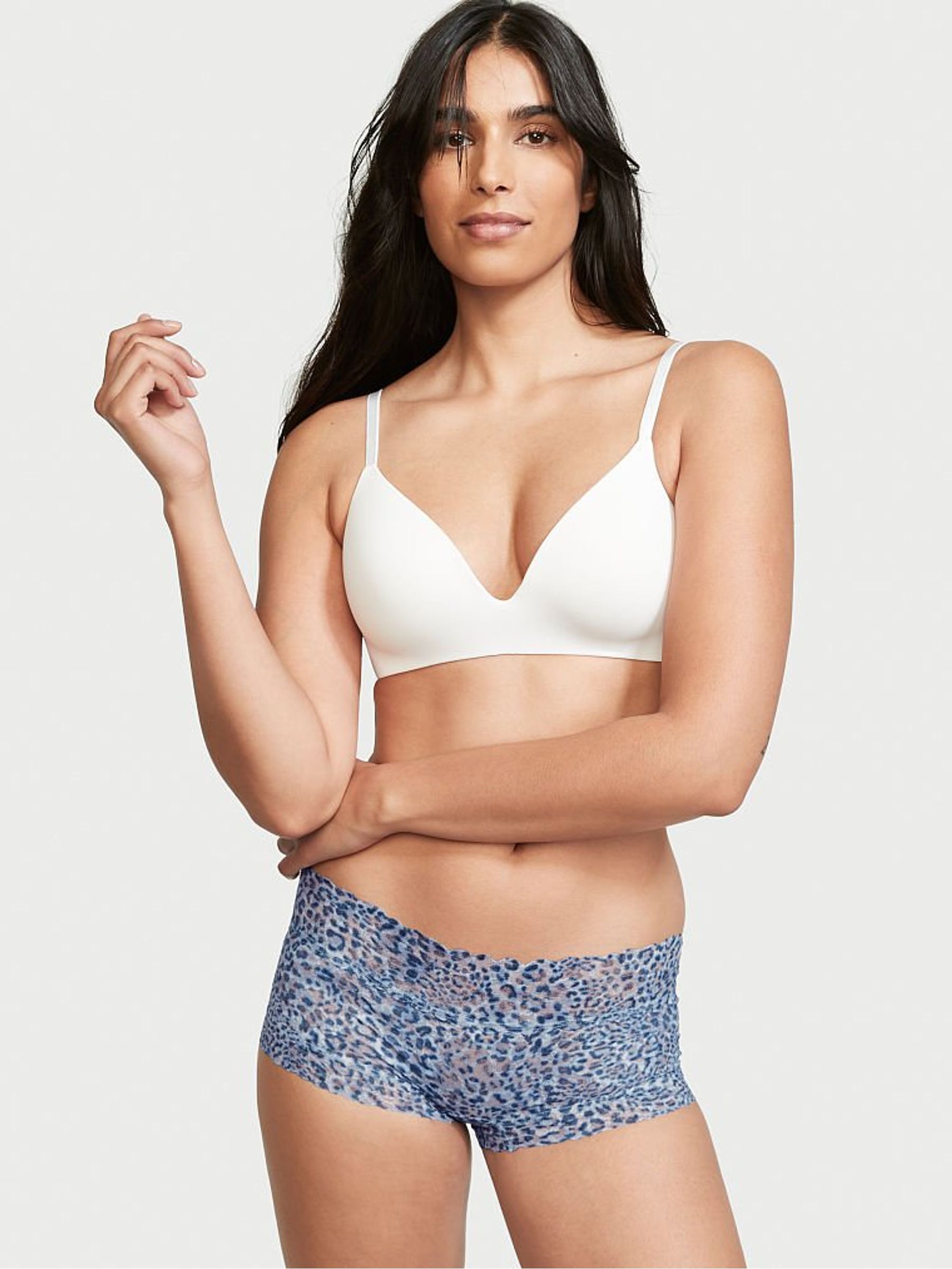 Icy Lavender Tie Dye Leopard Shortie Knickers - Image 1 of 3