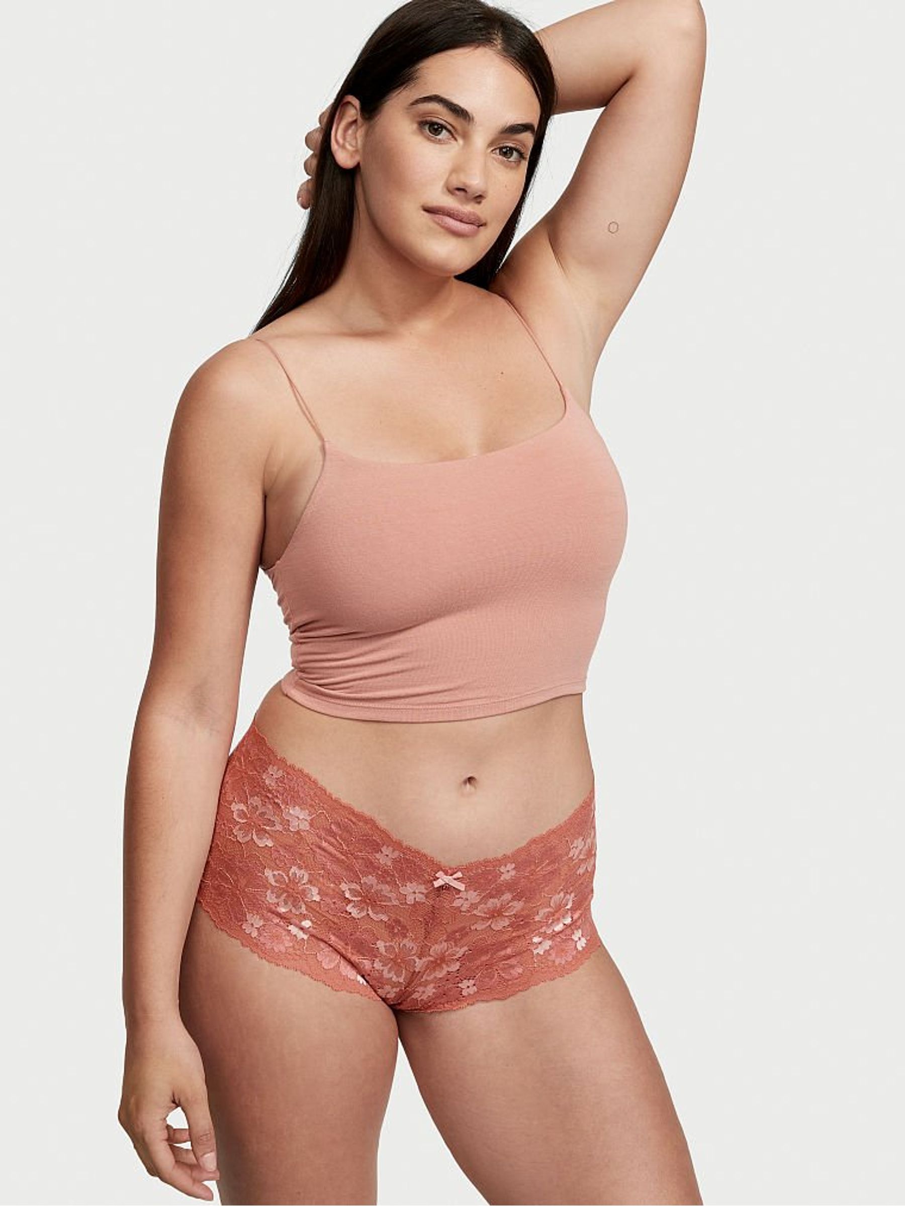 Canyon Rose Pink Lace Short Knickers - Image 1 of 3