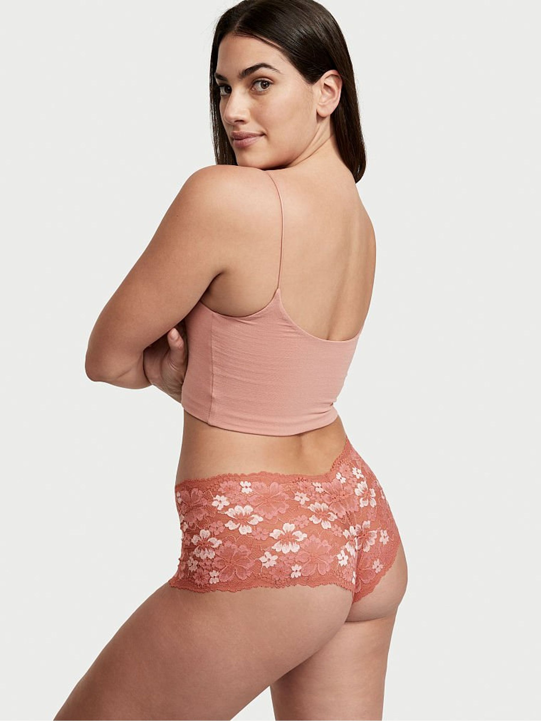 Canyon Rose Pink Lace Short Knickers - Image 2 of 3