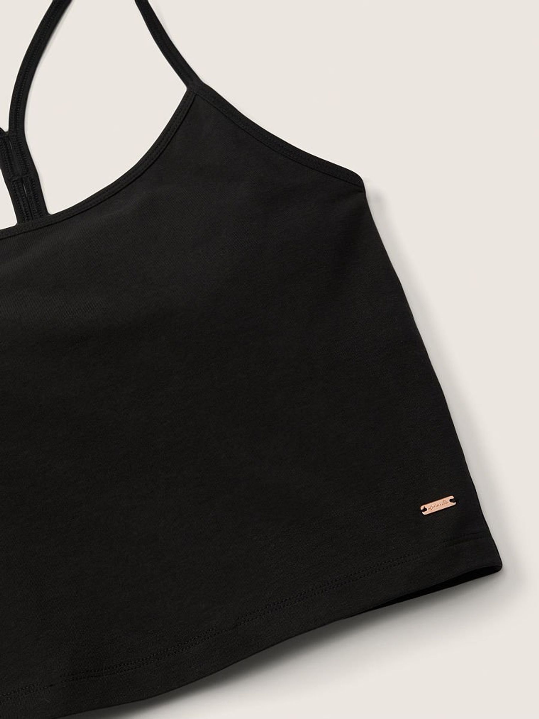 Pure Black Shrunken Crop Shelf Cami - Image 5 of 5