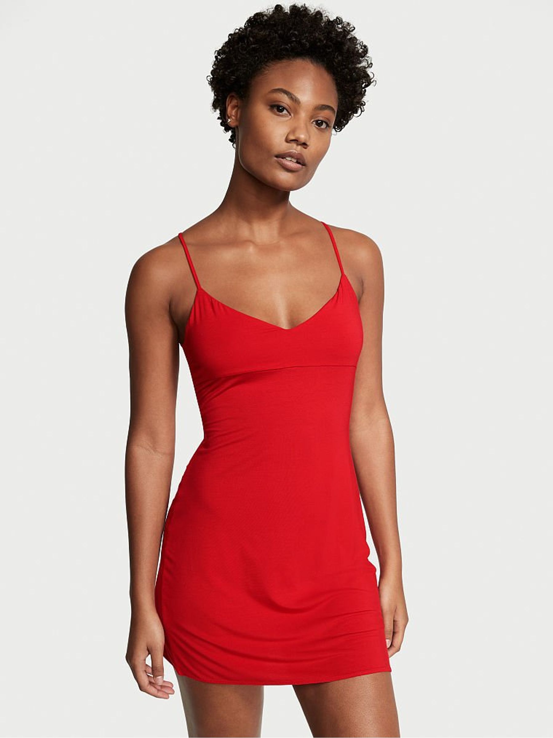 Lipstick Modal Lace Mini Slip - Image 1 of 4