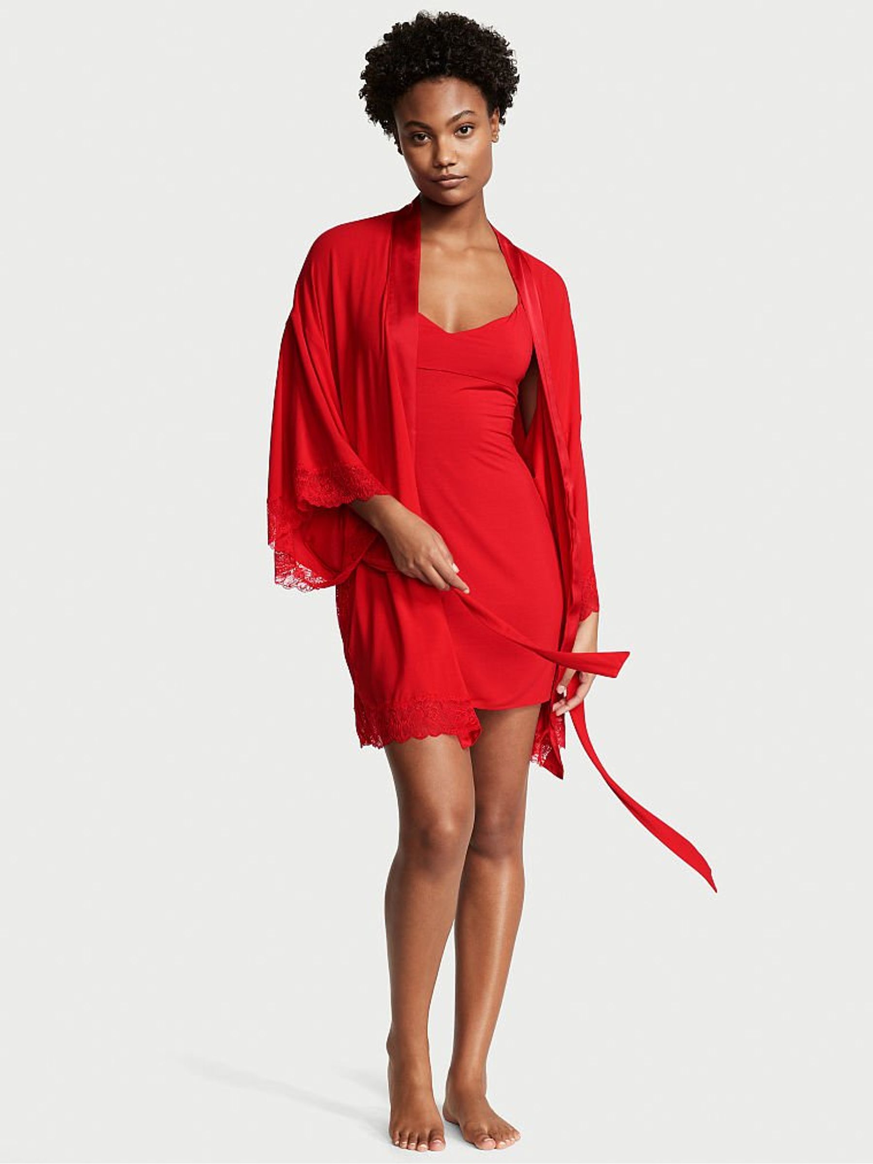 Lipstick Modal Lace Mini Slip - Image 3 of 4