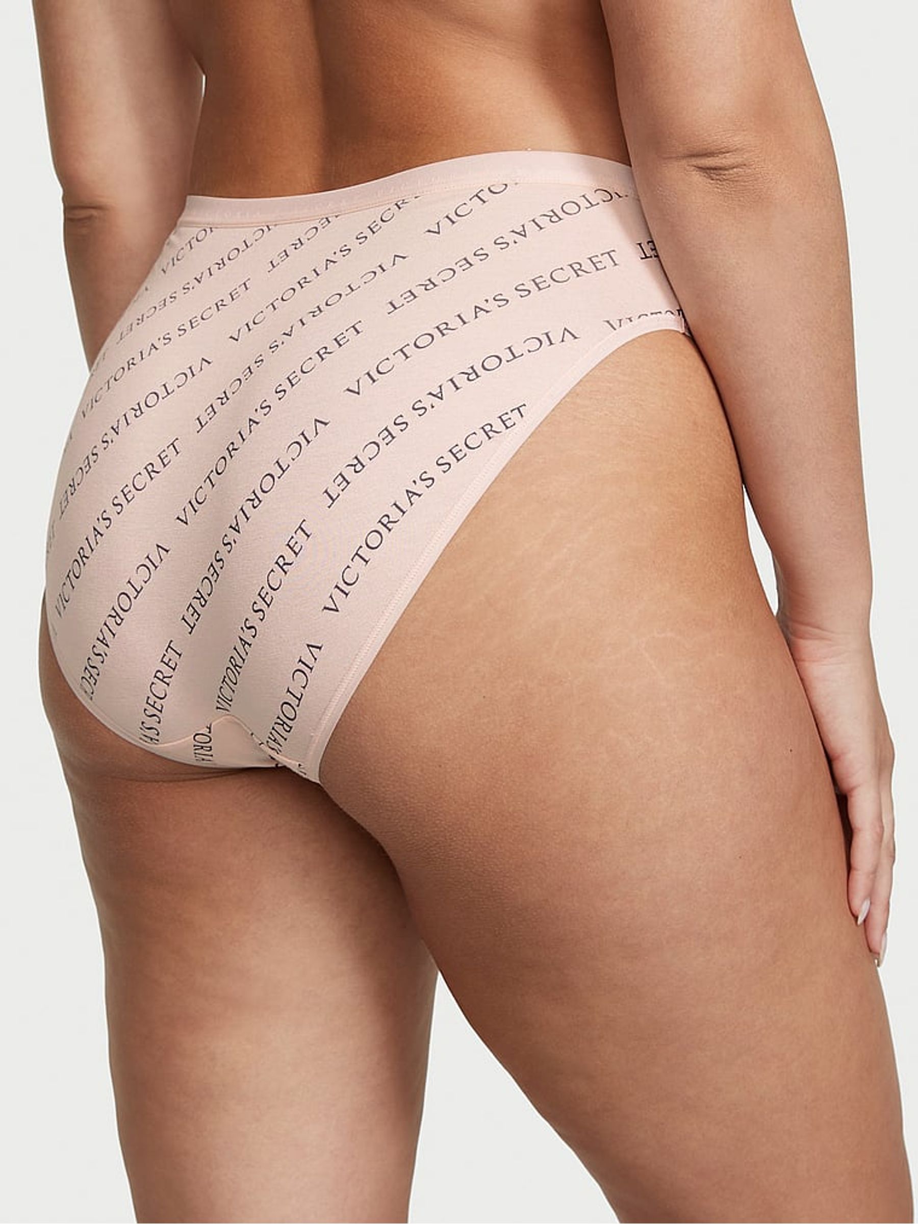 Purest Pink Logo Stretch Cotton High Leg Brief Knickers - Image 2 of 3