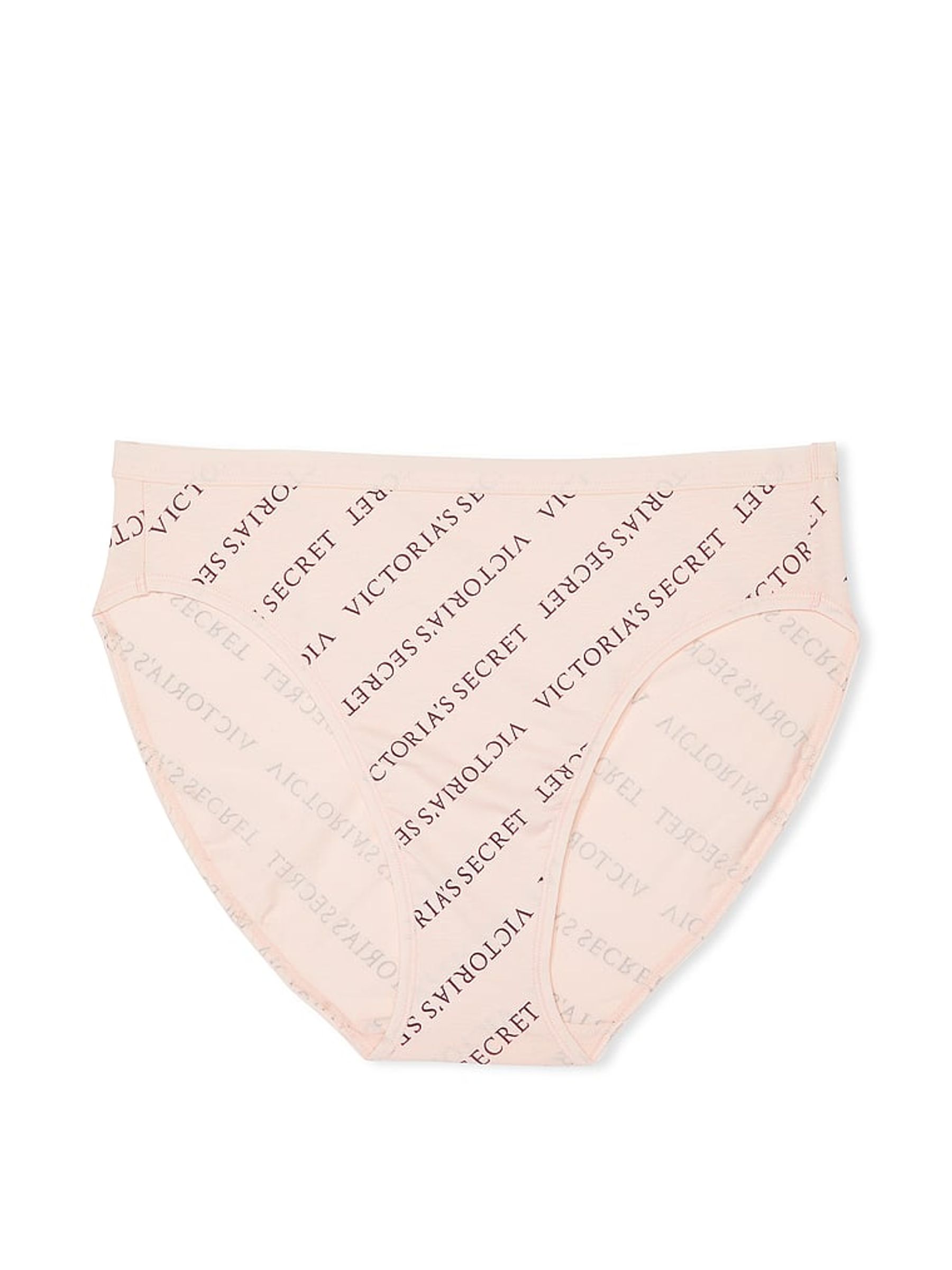 Purest Pink Logo Stretch Cotton High Leg Brief Knickers - Image 3 of 3