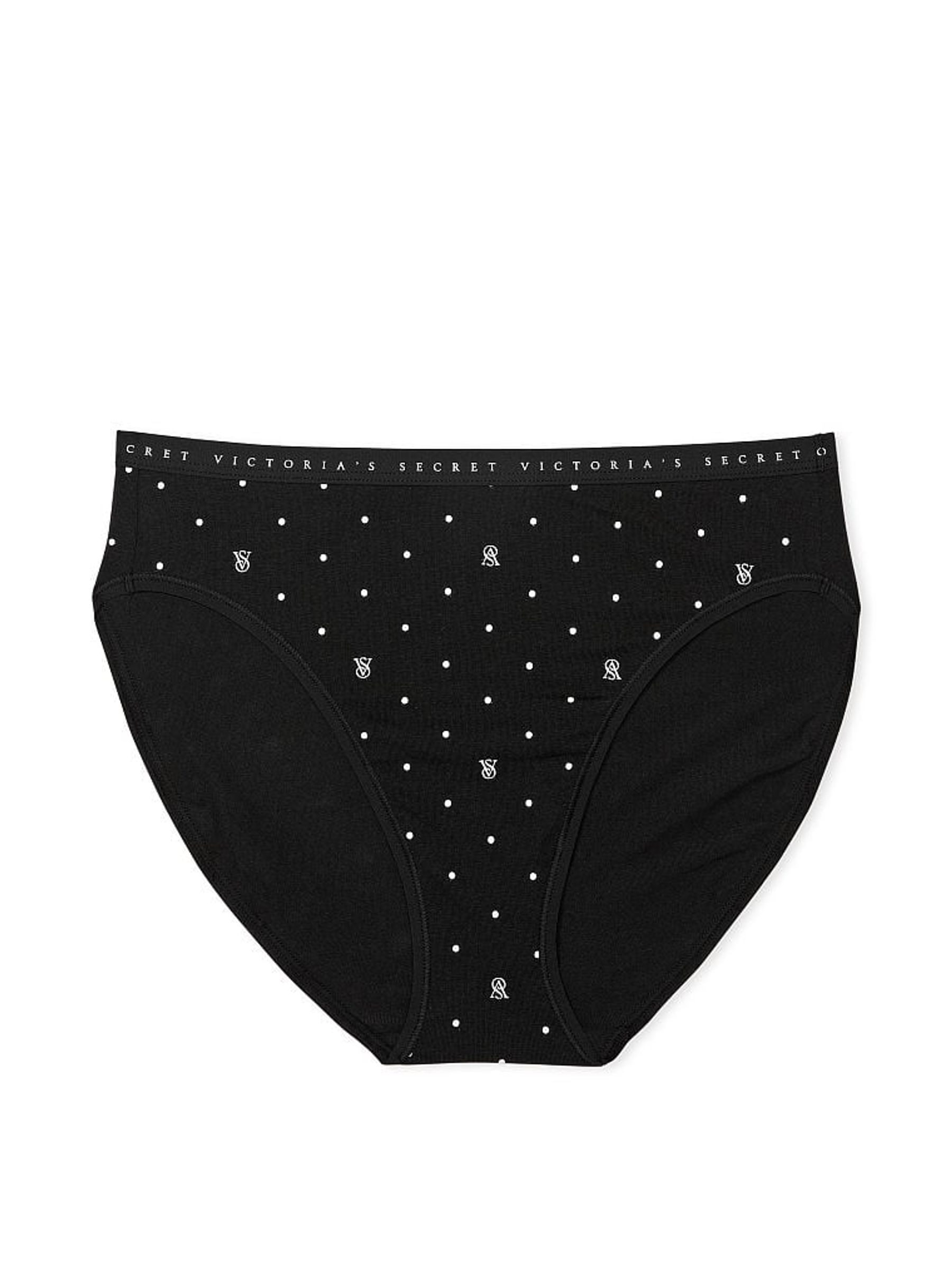 Black Logo Dot Stretch Cotton High Leg Brief Knickers - Image 3 of 3