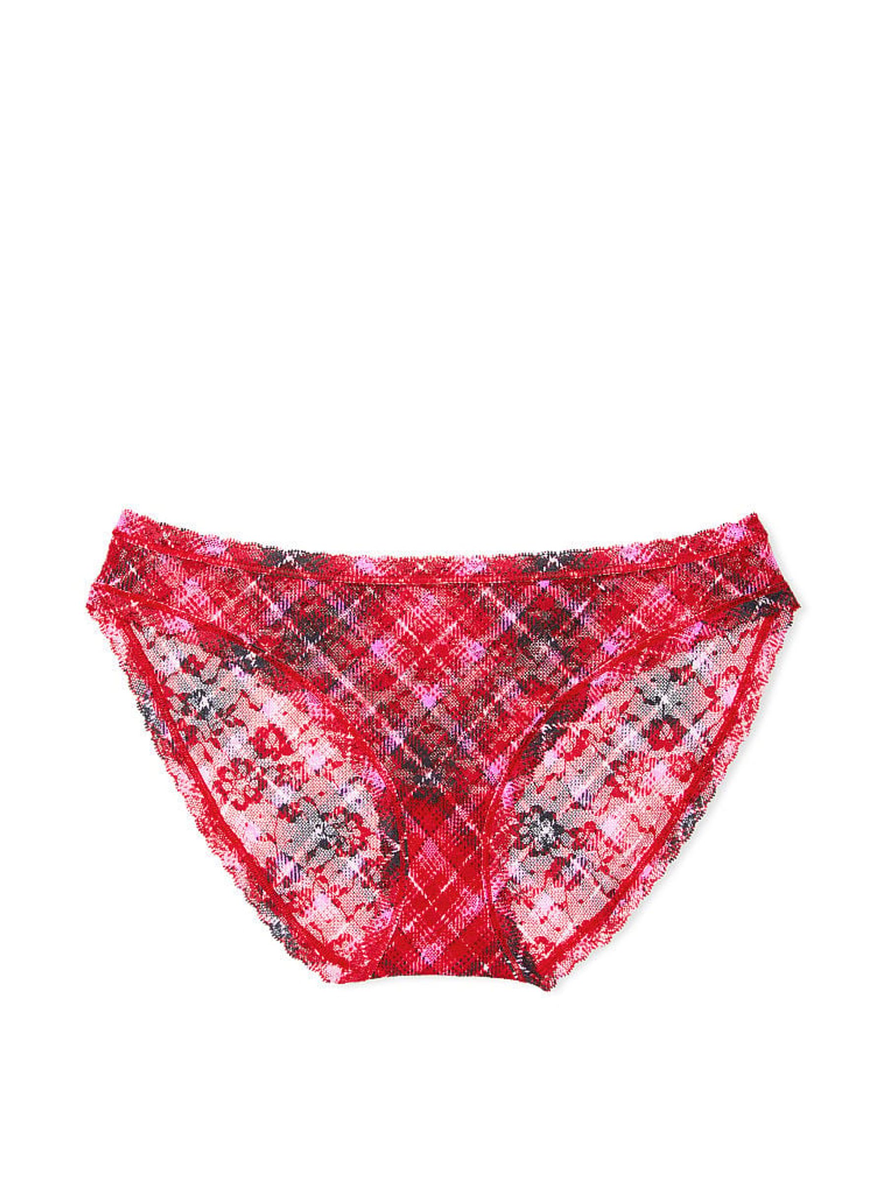 Lipstick Red Chic Tartan Bikini Knickers - Image 3 of 3