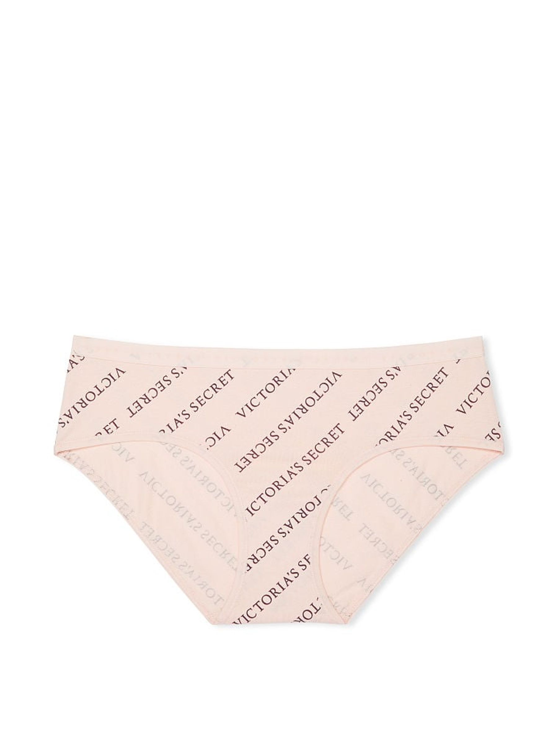 Purest Pink Vs Diagonal Logo Smooth Stretch Cotton Hipster Knickers - Image 3 of 3