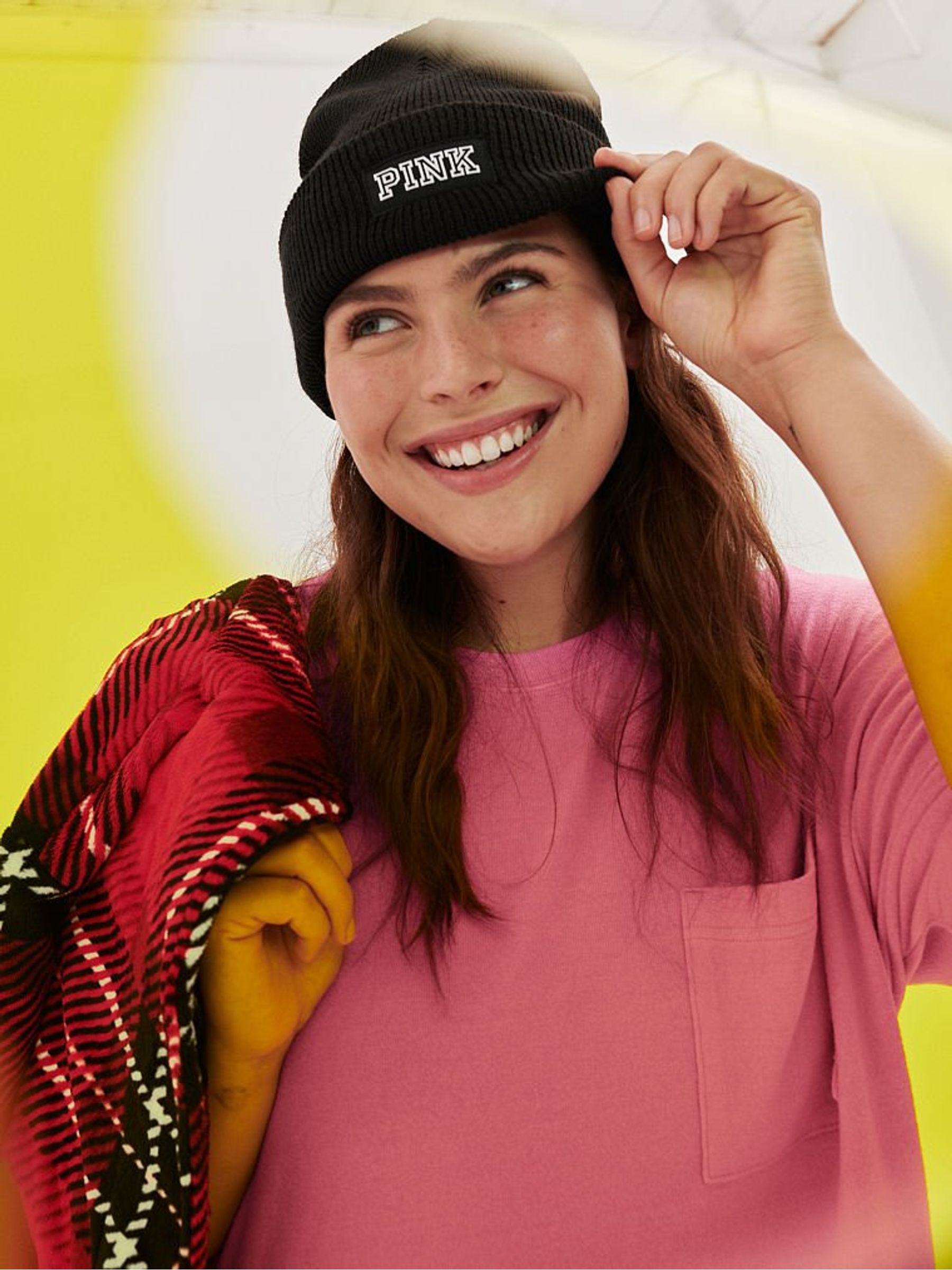 Pure Black Rib Beanie - Image 4 of 4 Pure Black Rib Beanie - Image 4 of 4