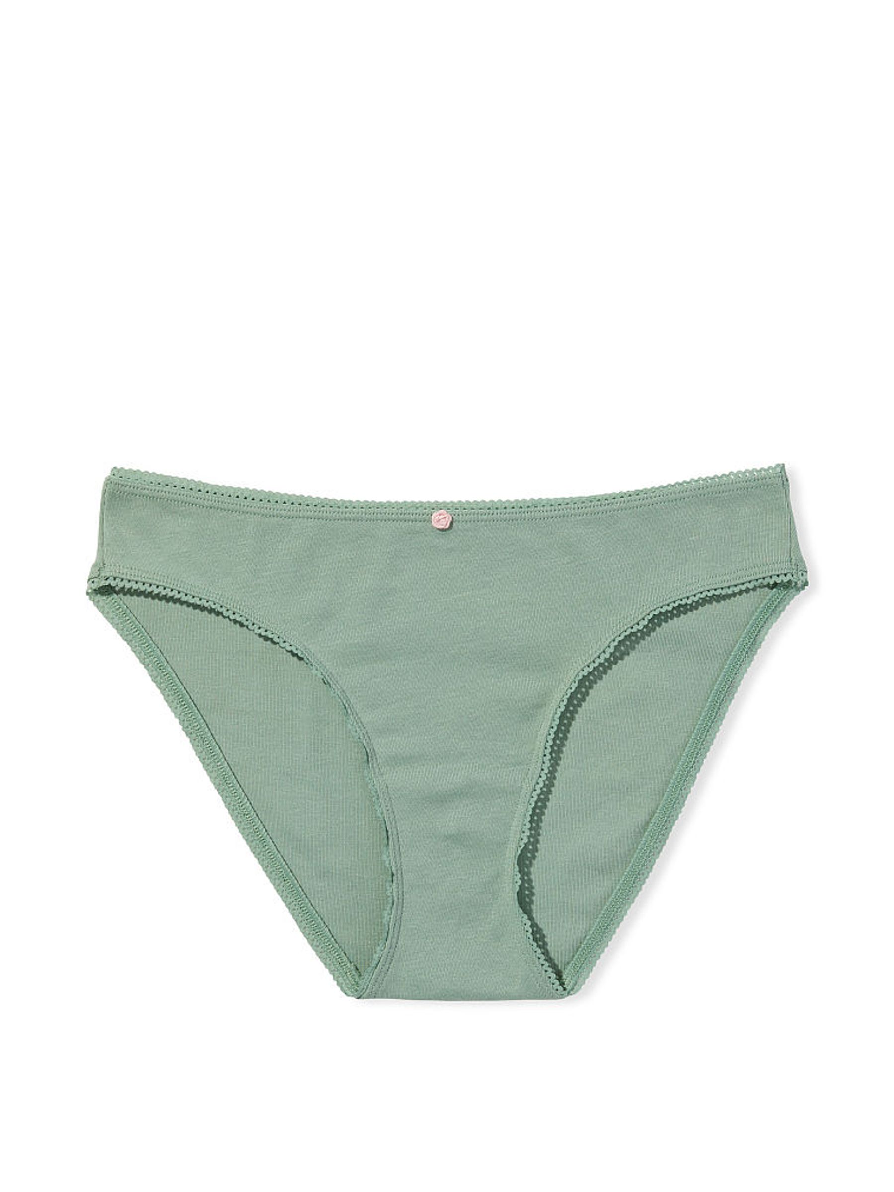 Sea Salt Green Cotton Bikini Knickers - Image 3 of 3
