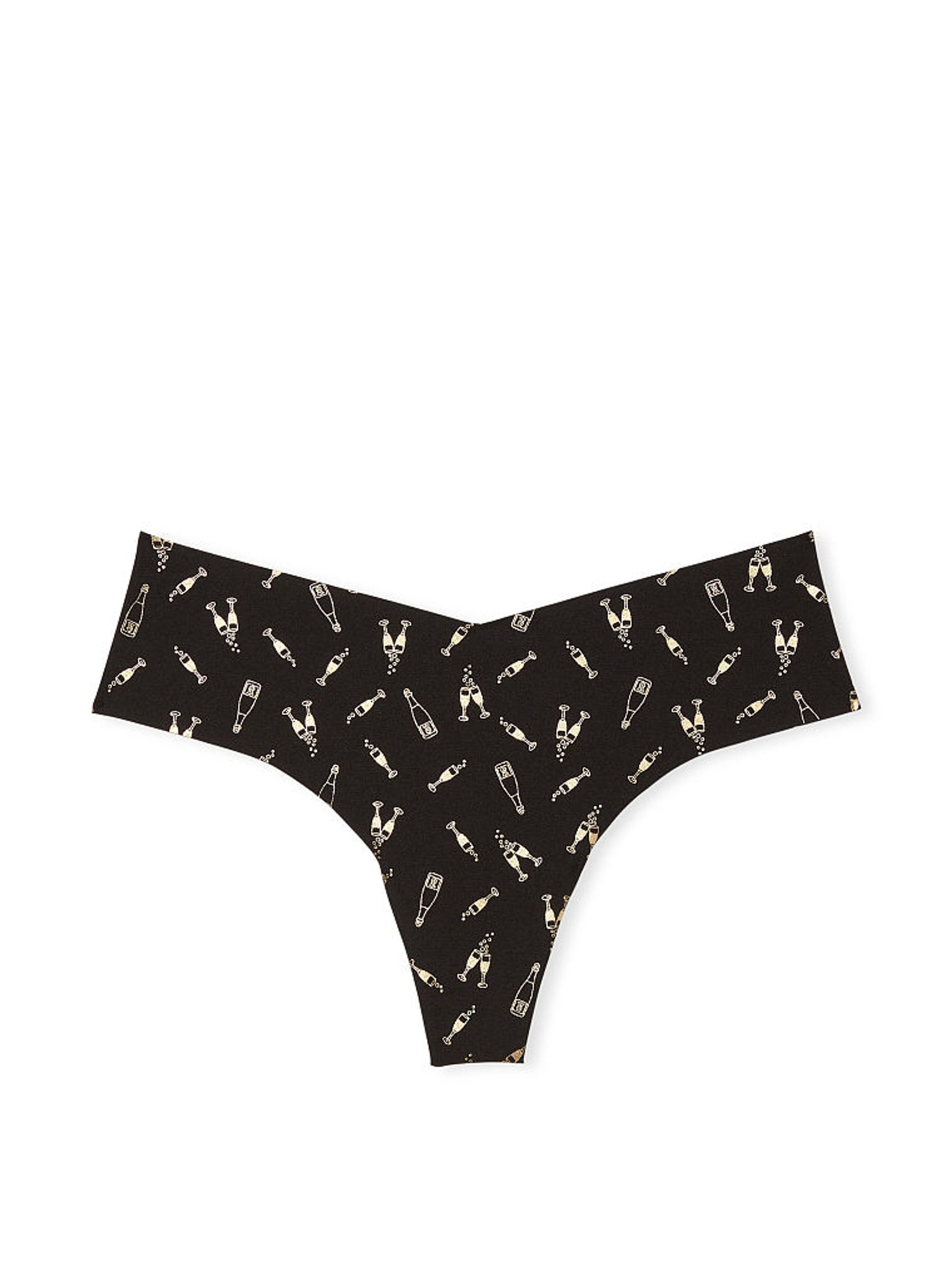 Black Cheers Smooth Thong Knickers - Image 3 of 3