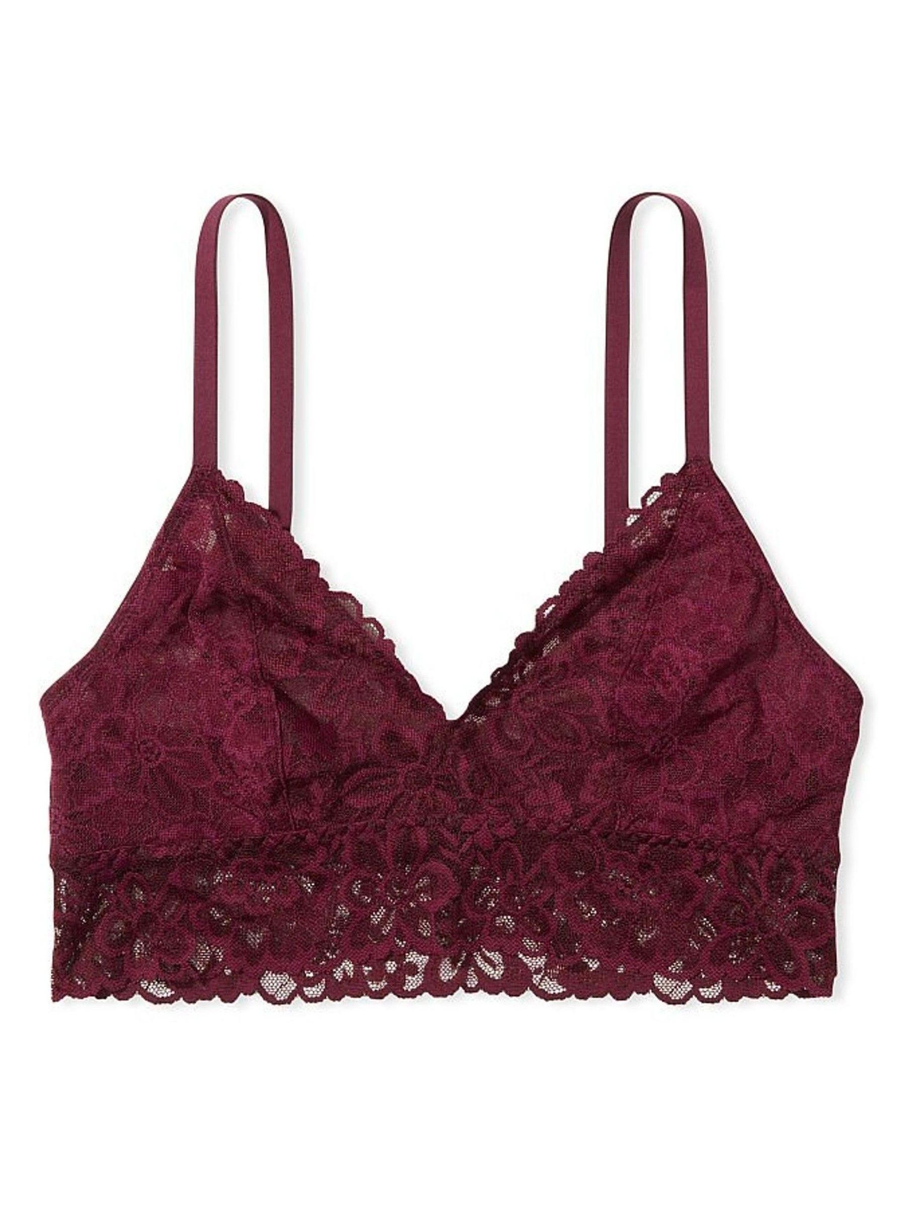Burgundy Purple Lace Unlined Bralette - Image 3 of 3