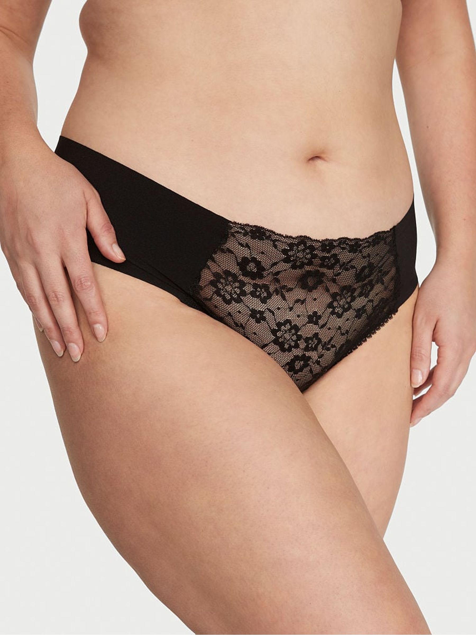 Black Posey Lace Cheeky No-Show Knickers - Image 1 of 3