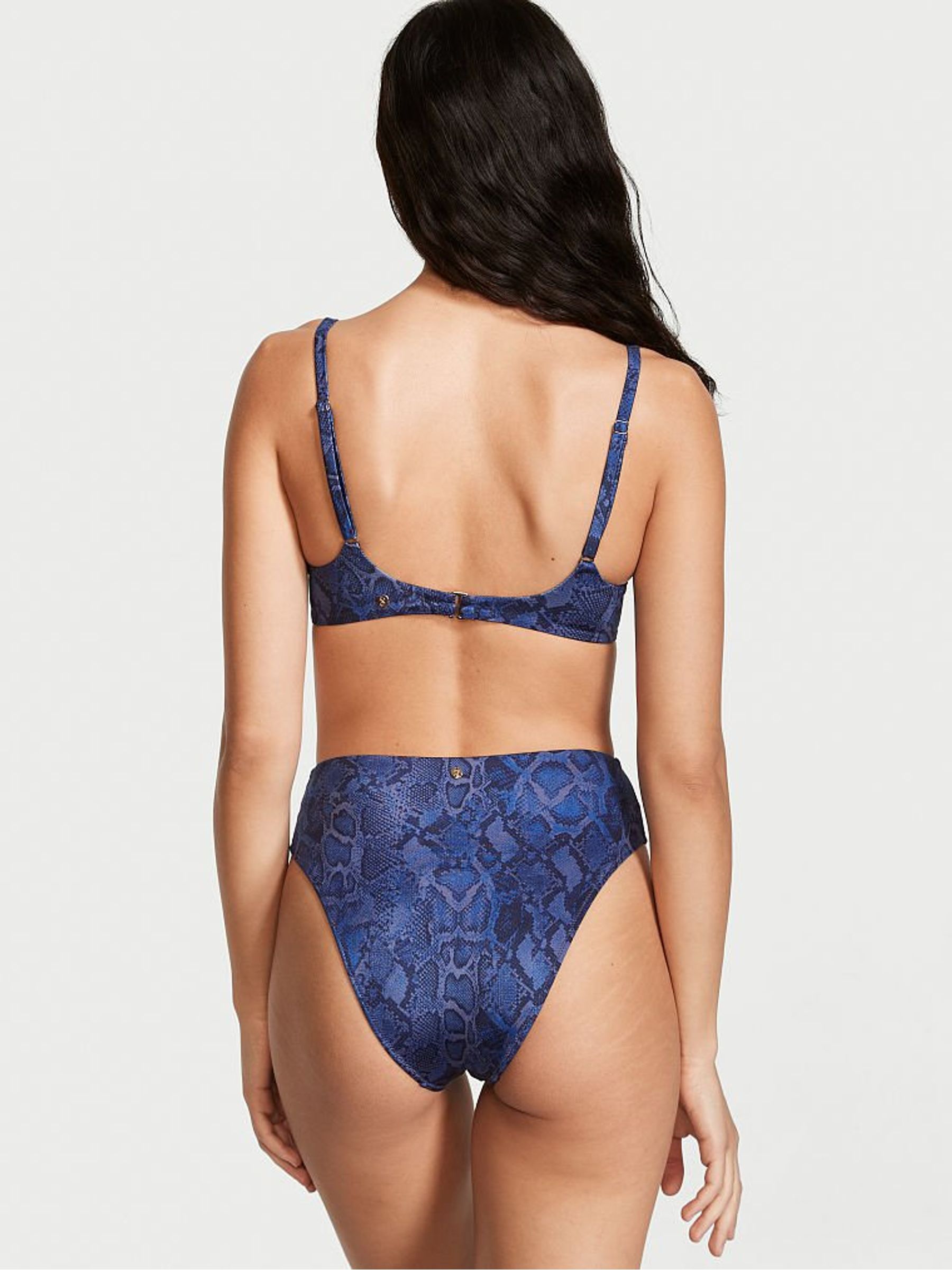 Blue Snake Twist HighRise Cheeky Swim Bottom - Image 2 of 4