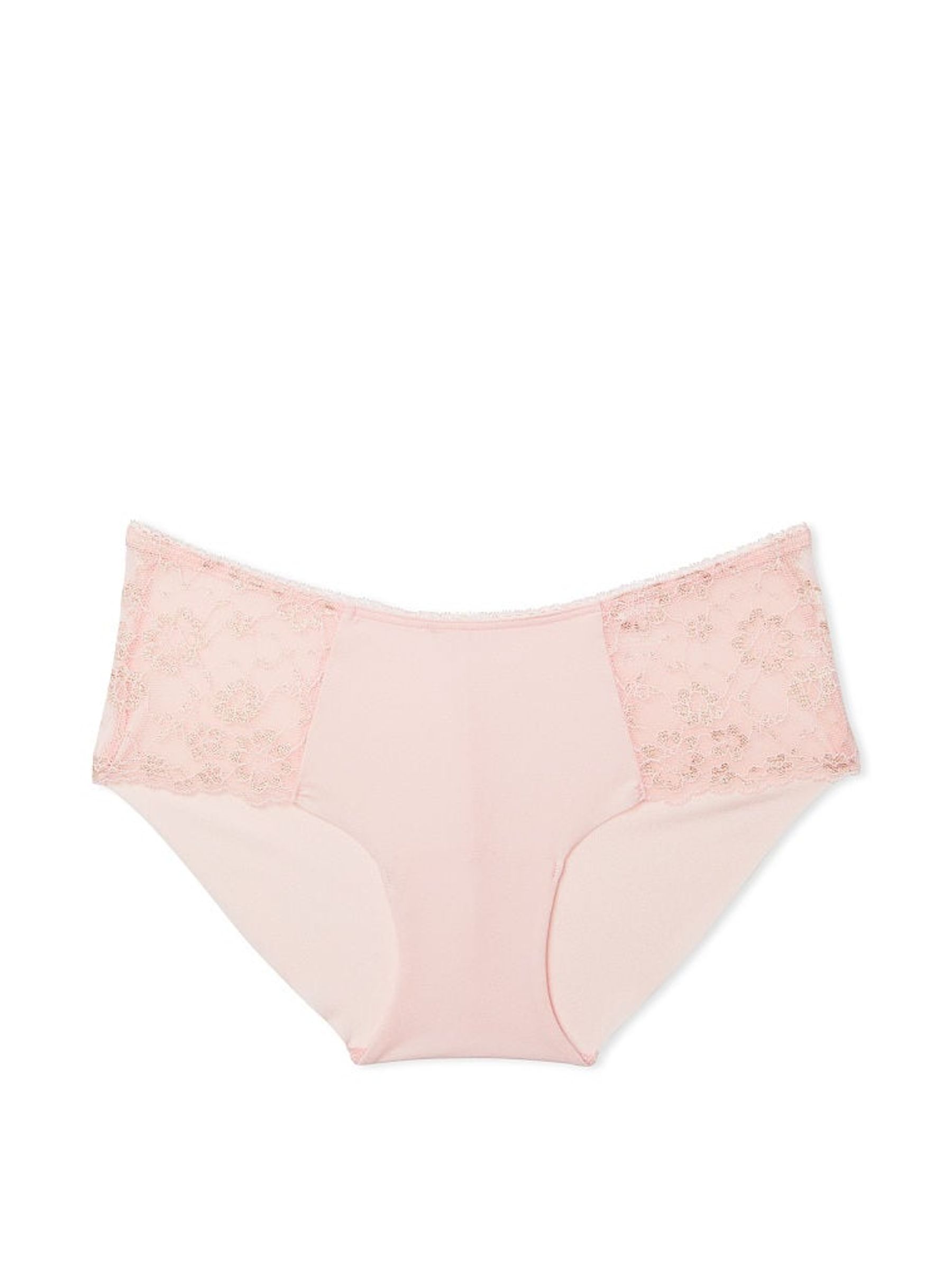 Purest Pink Gold Posey Lace Hipster Knickers - Image 1 of 1