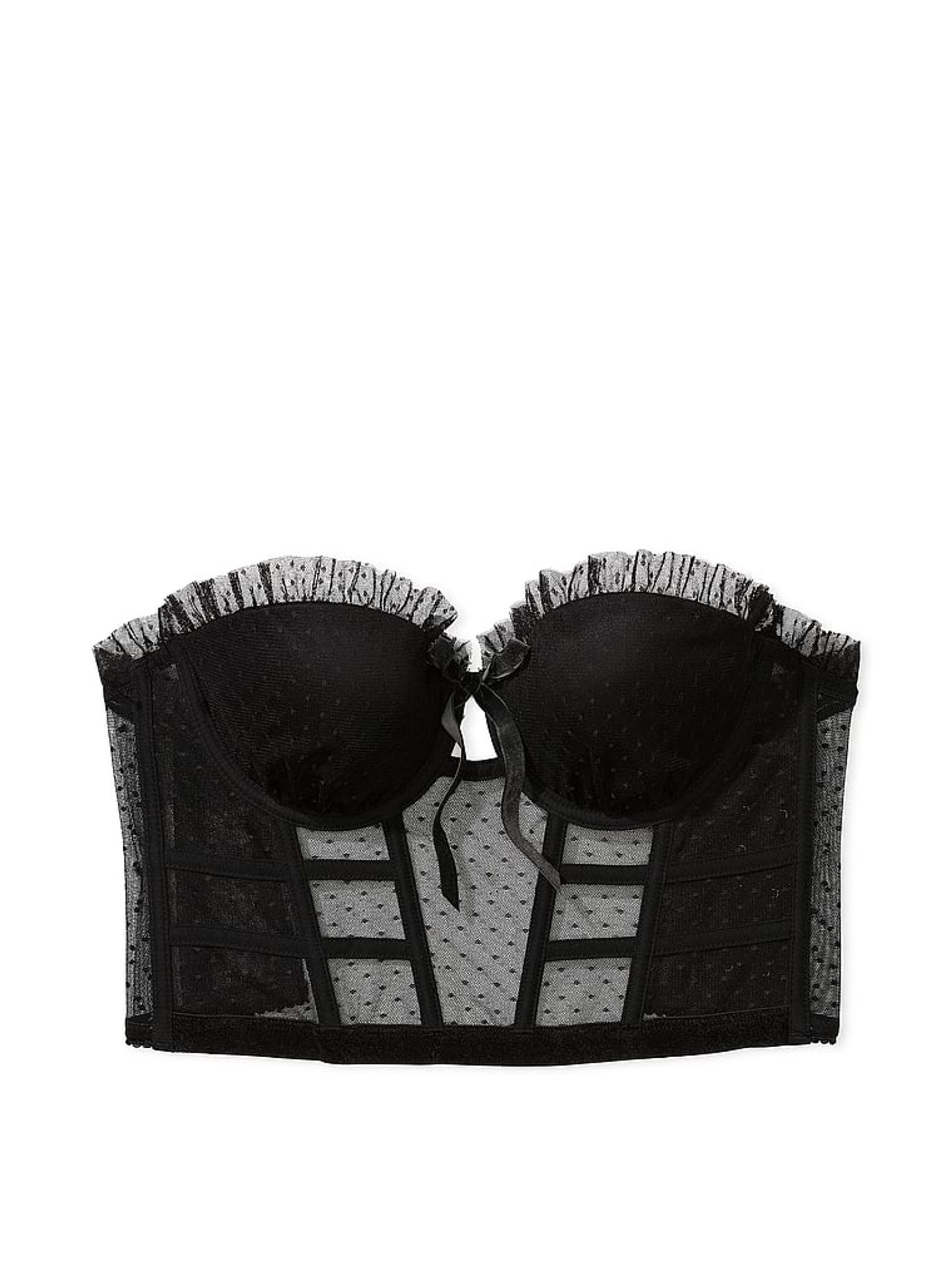 Black Velvet Corset Bra Top - Image 4 of 4
