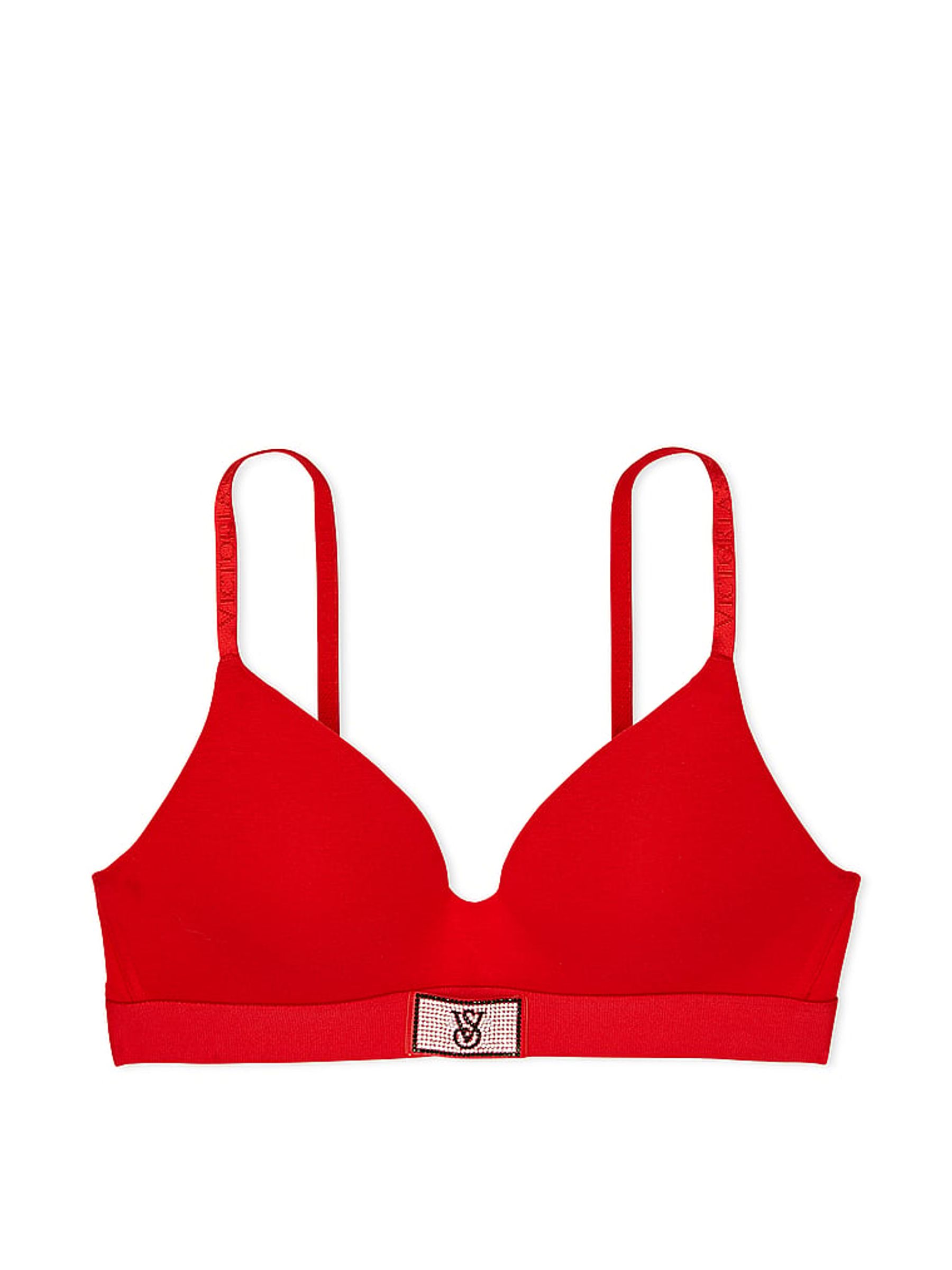 Bright Red Non Wired Lightly Lined Bra - Image 3 of 3