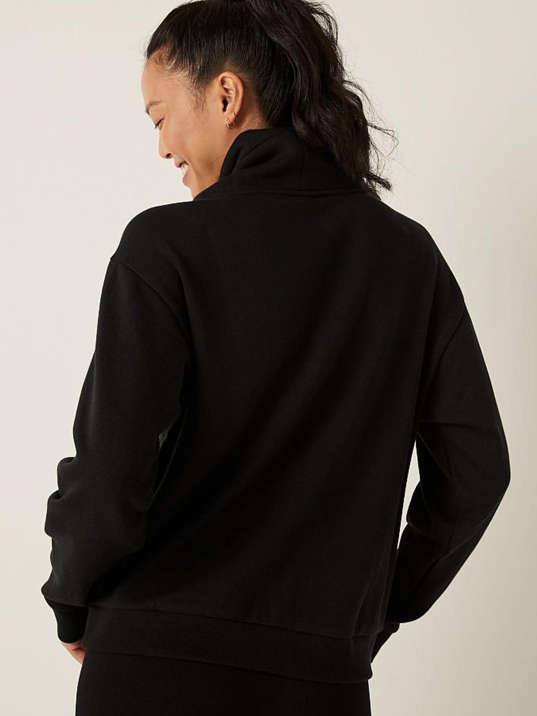 Pure Black Classic Logo Everyday Lounge Cowl Neck Pullover - Image 2 of 4 Pure Black Classic Logo Everyday Lounge Cowl Neck Pullover - Image 2 of 4