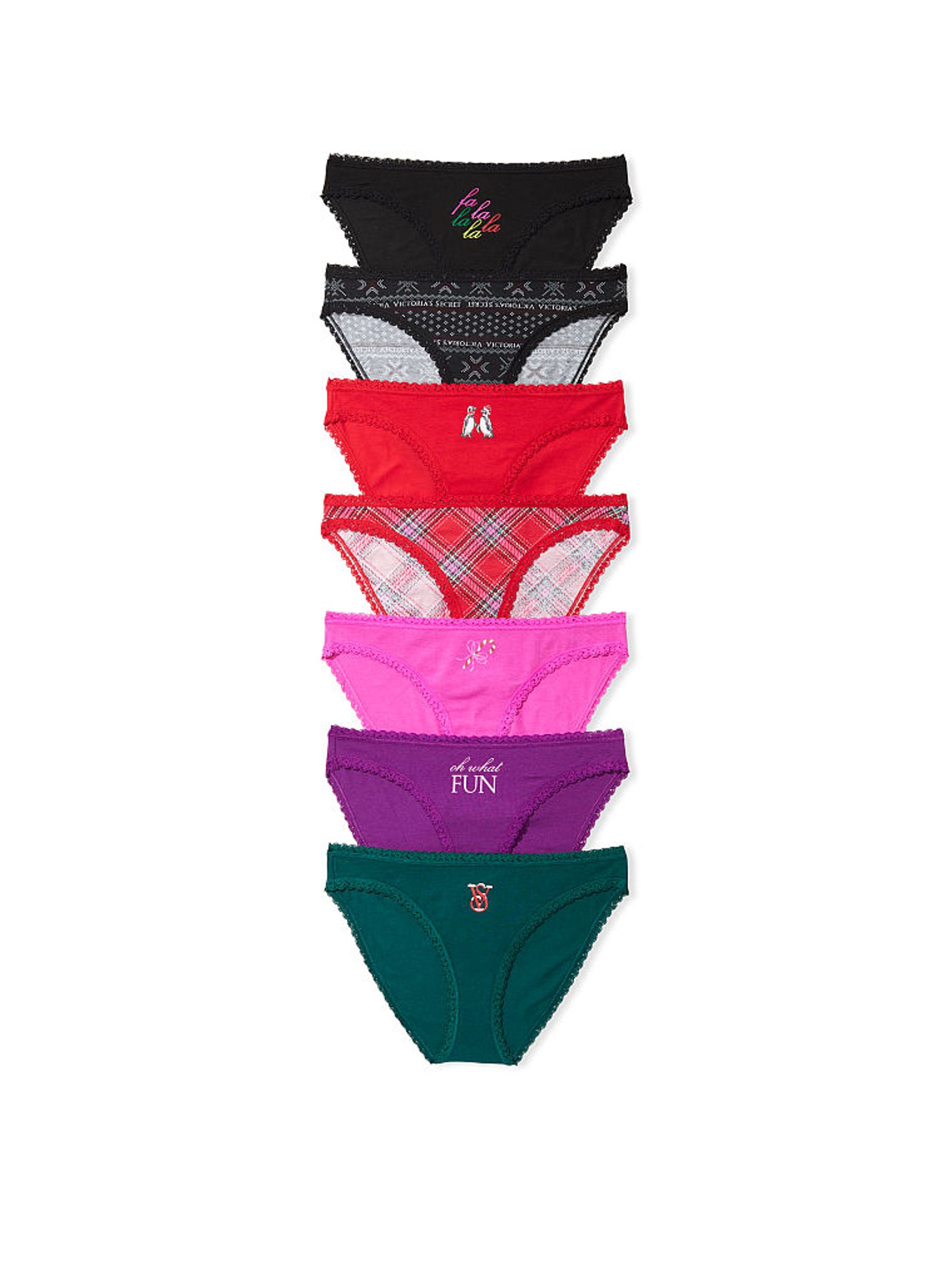 Green/Pink/Purple/Black Bikini Knickers Multipack - Image 1 of 1