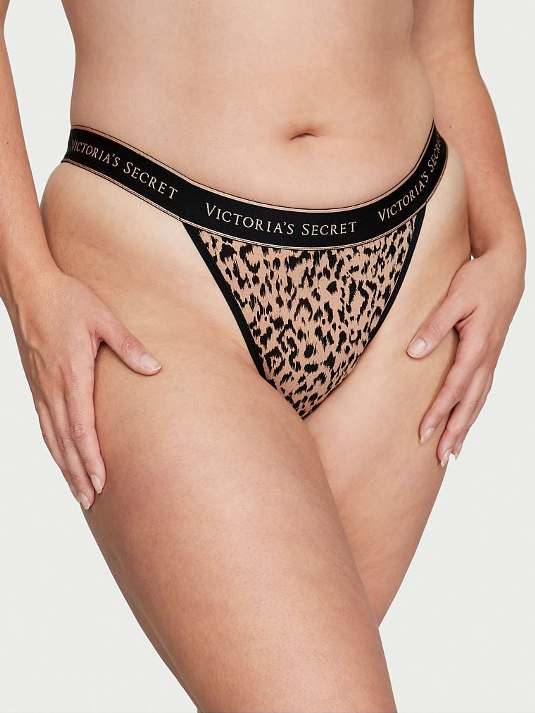 Cameo Basic Animal Nude Logo Tanga Knickers - Image 1 of 1