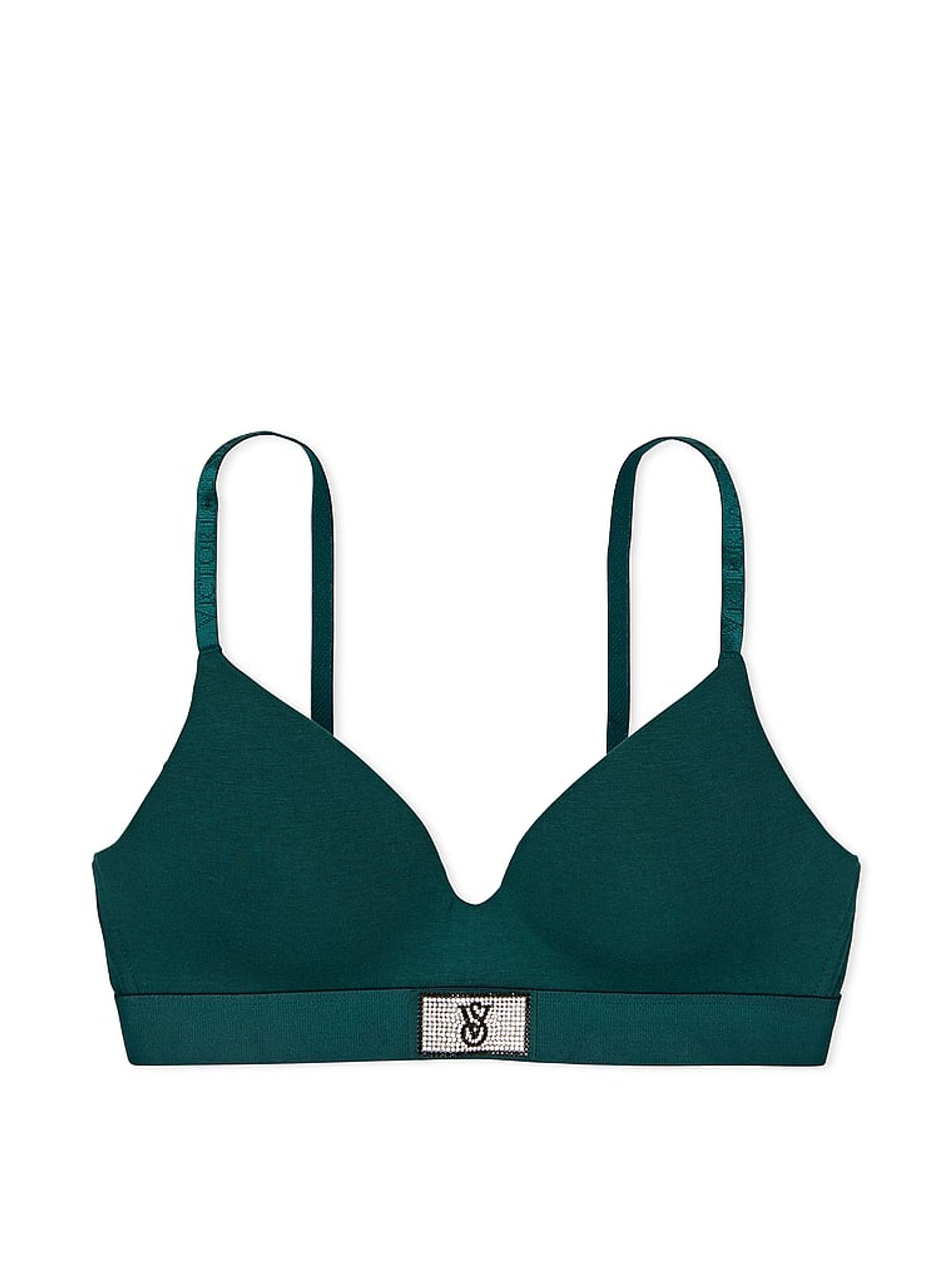 Black Ivy Green Non Wired Lightly Lined Bra - Image 1 of 1