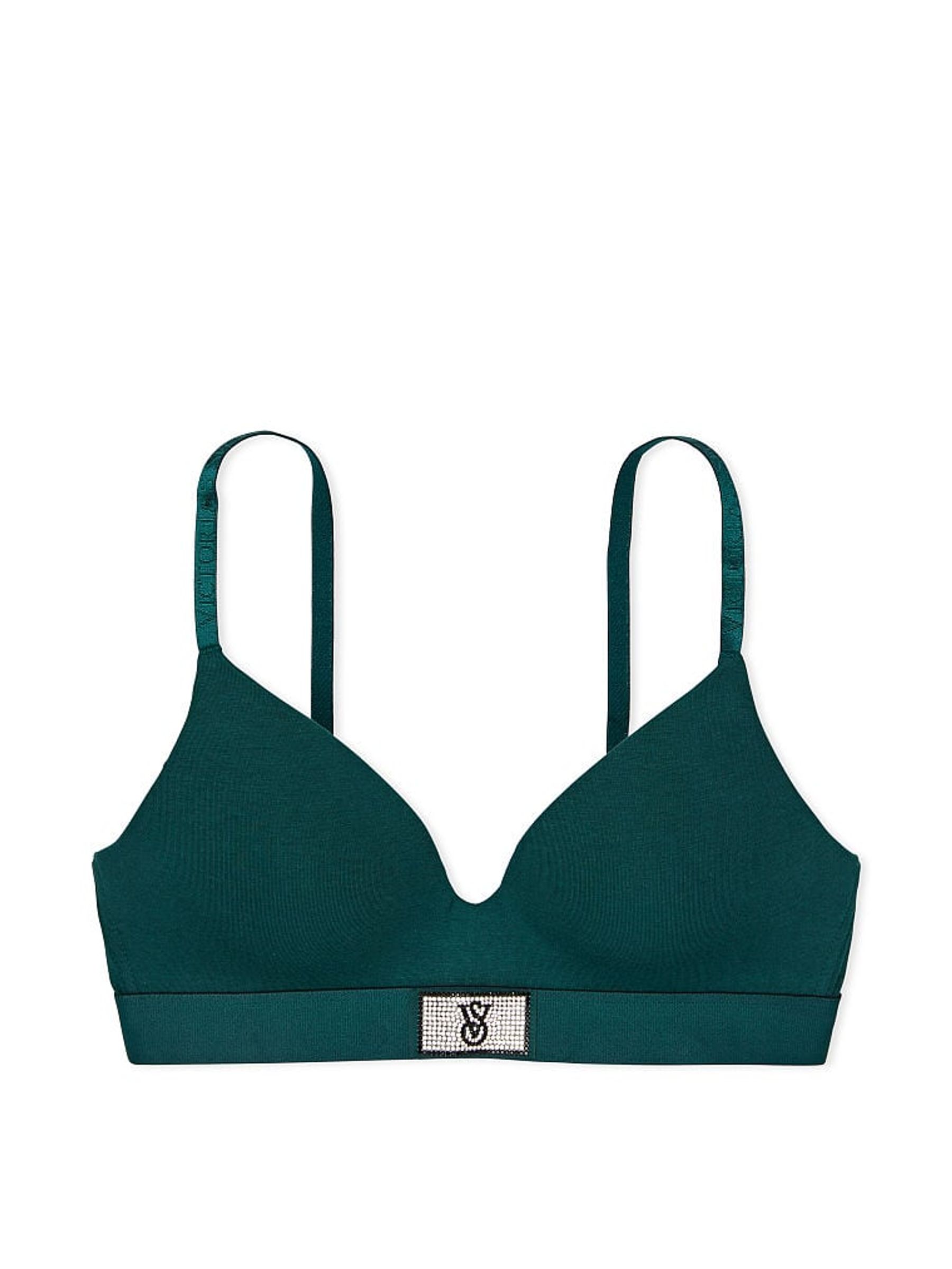 Black Ivy Green Non Wired Lightly Lined Bra - Image 1 of 1
