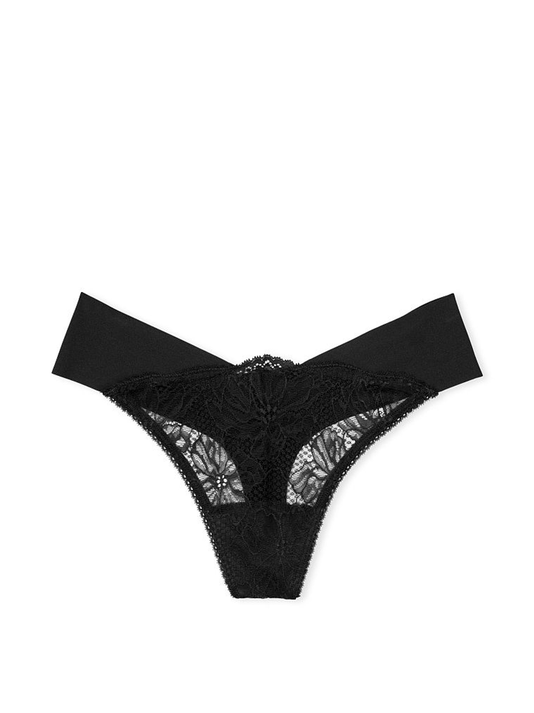 Black Fleur Noir Thong Knickers - Image 3 of 3