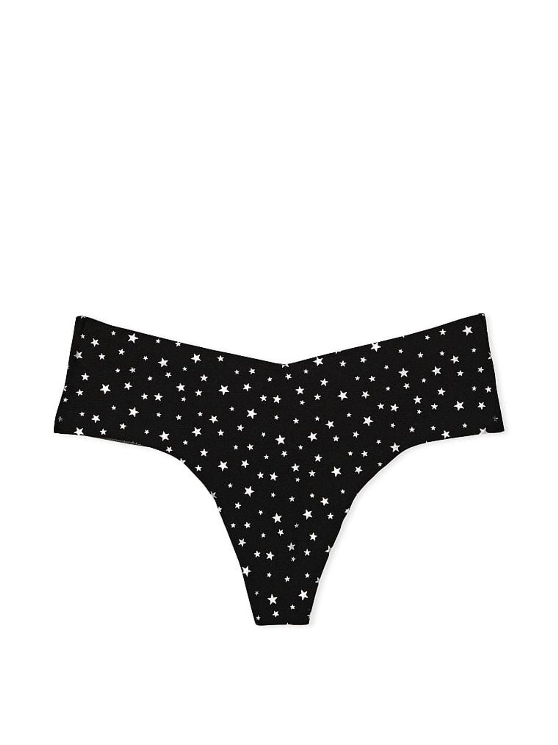 Black Twinkle Foil Smooth Thong Knickers - Image 3 of 3