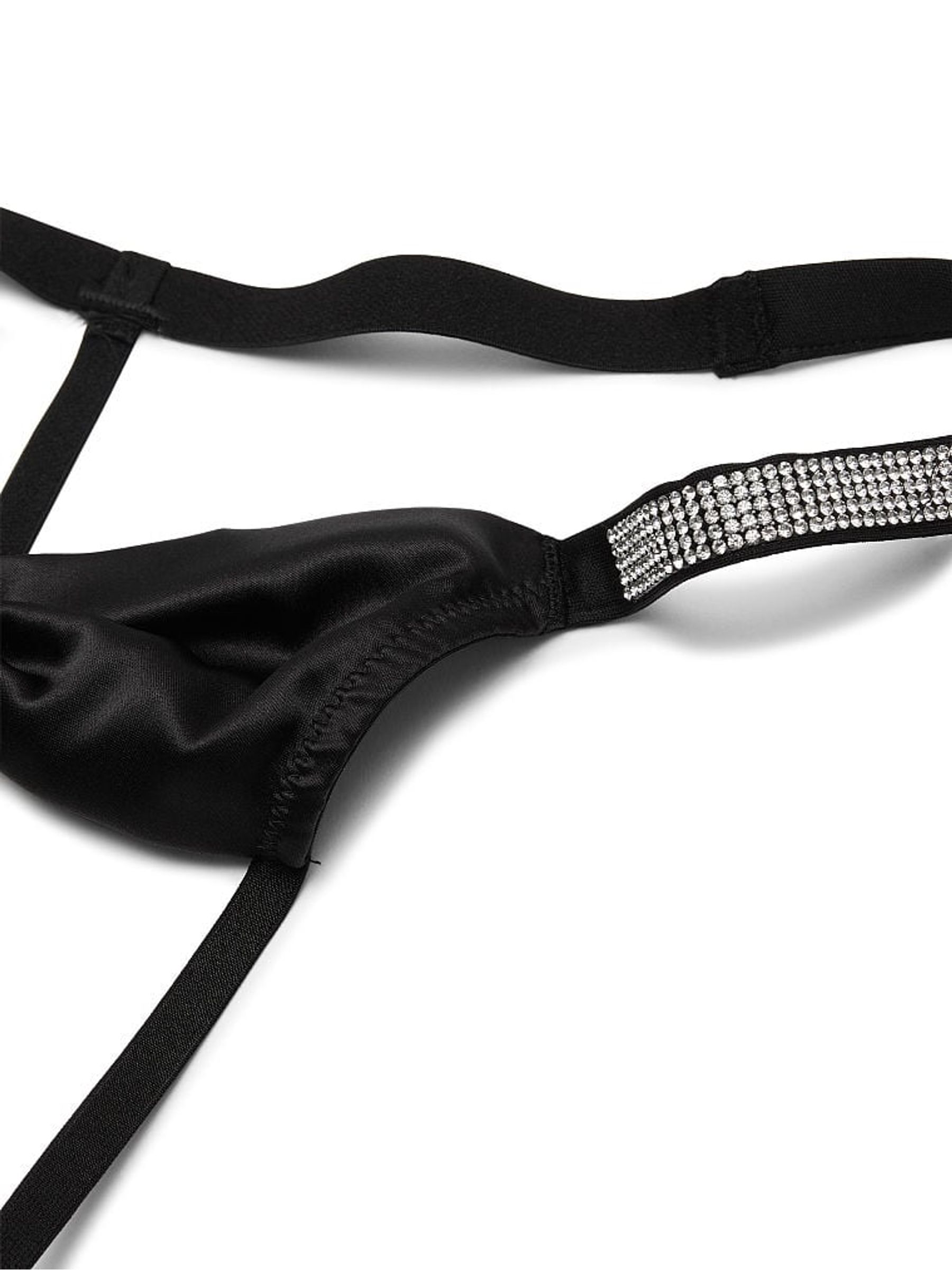Black Bow Shine G String Knickers - Image 2 of 2