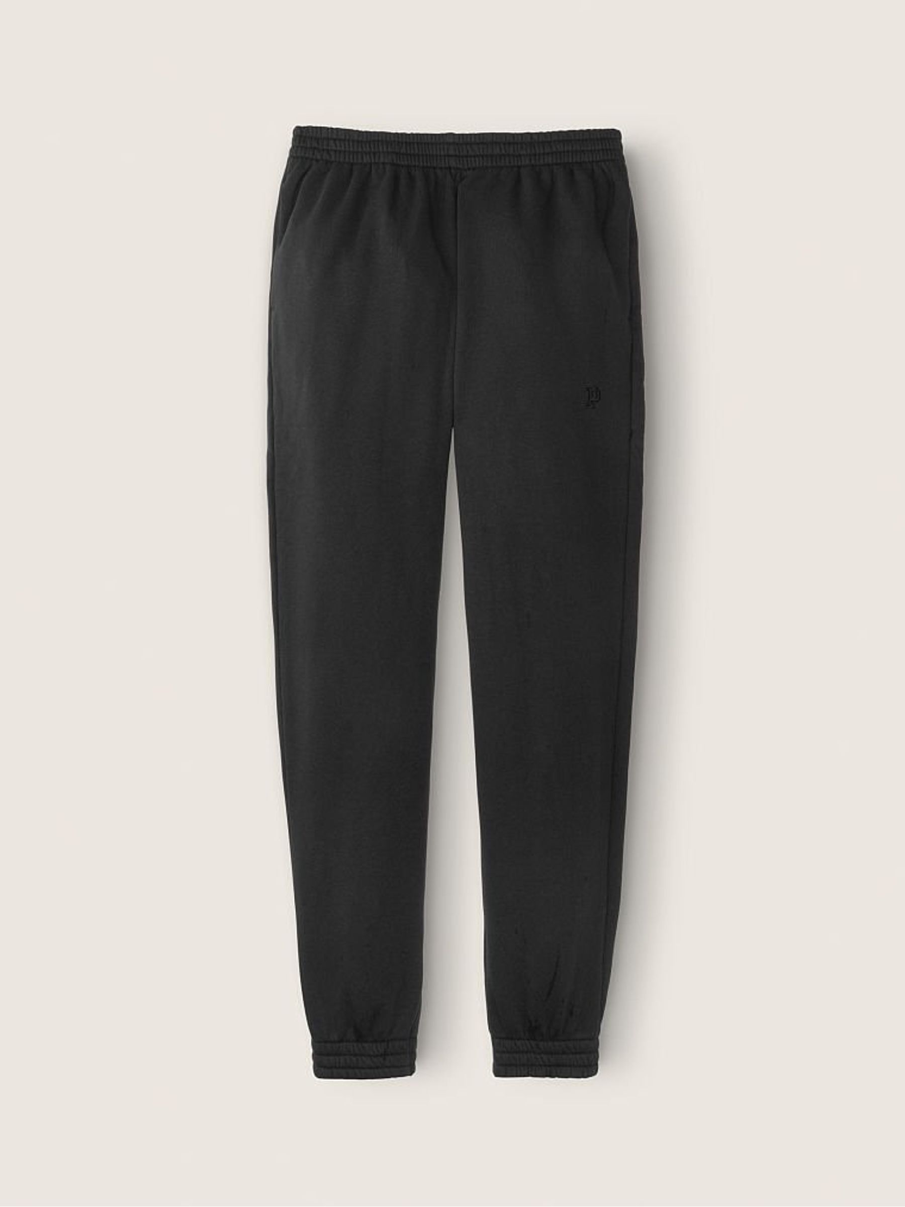 Pure Black Fleece High Waist Full Length Jogger - Image 4 of 4