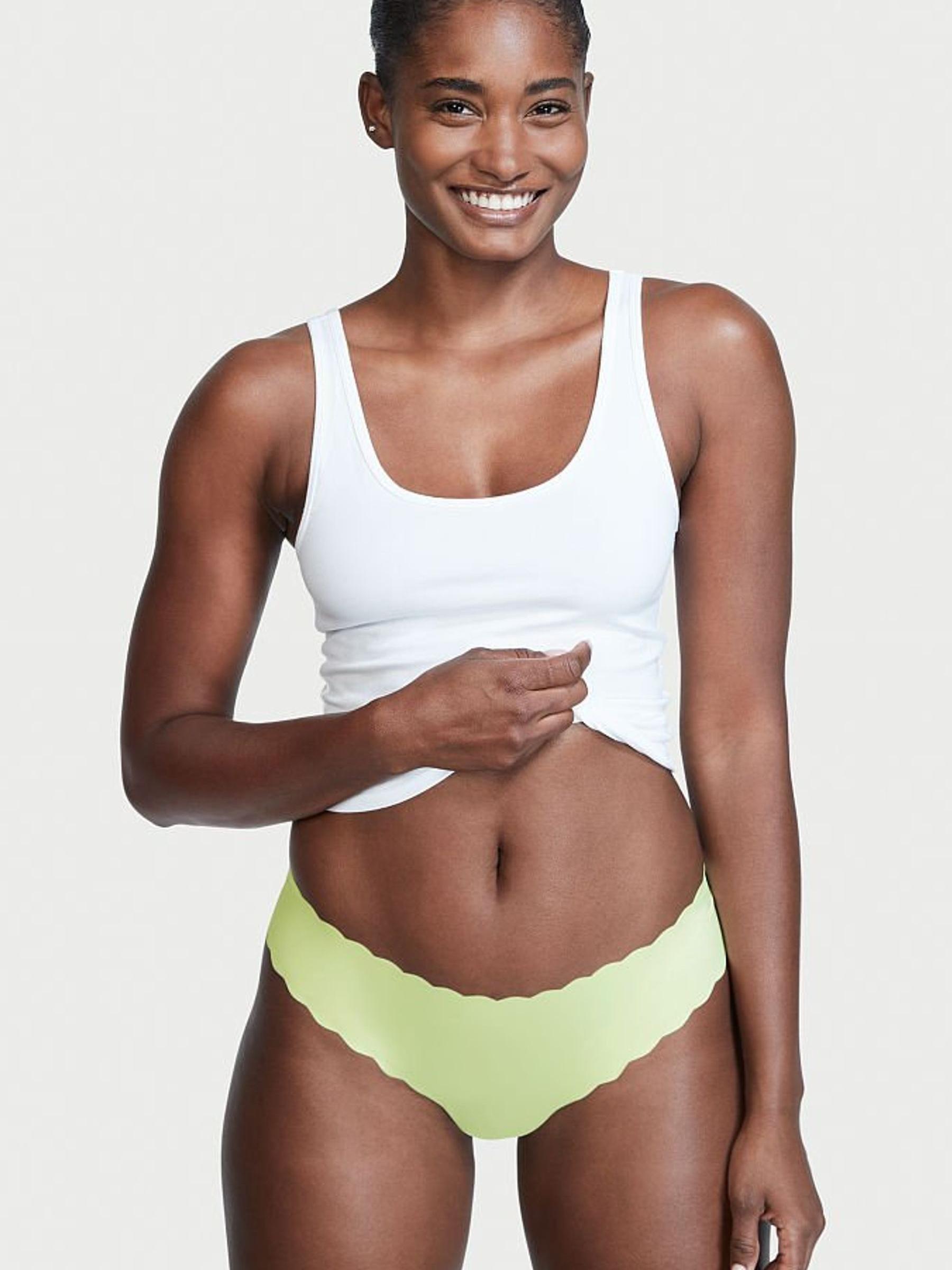 Iced Olive Green Smooth No Show Thong Knickers - Image 1 of 3