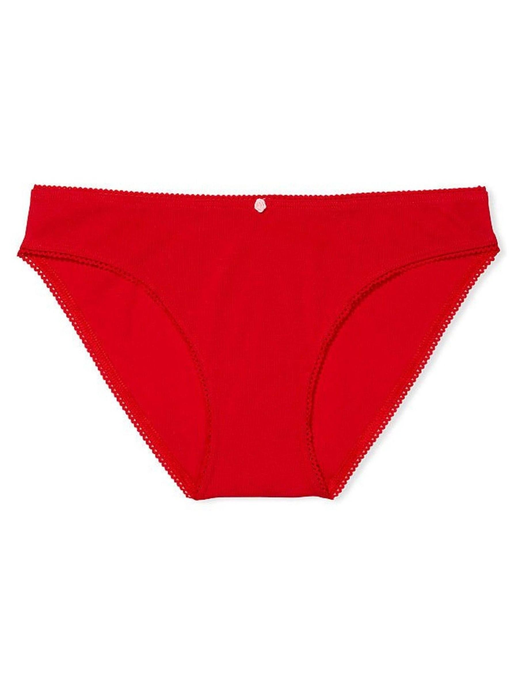 Lipstick Red Cotton Bikini Knickers - Image 3 of 3