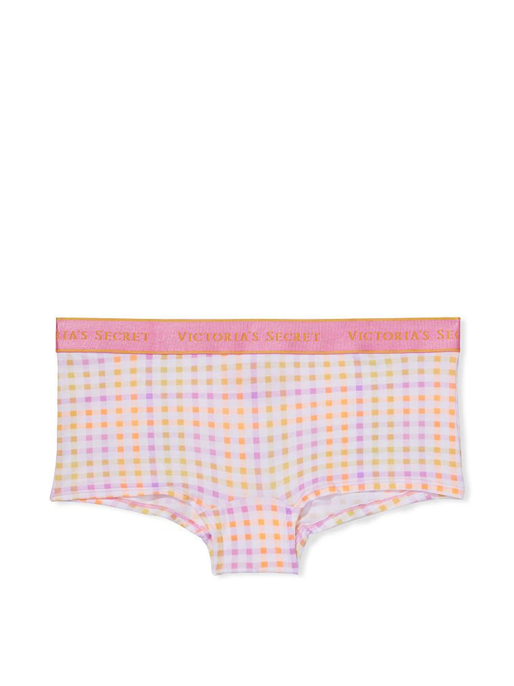 Lemon Gingham Love Cotton Logo Short Knickers - Image 3 of 3