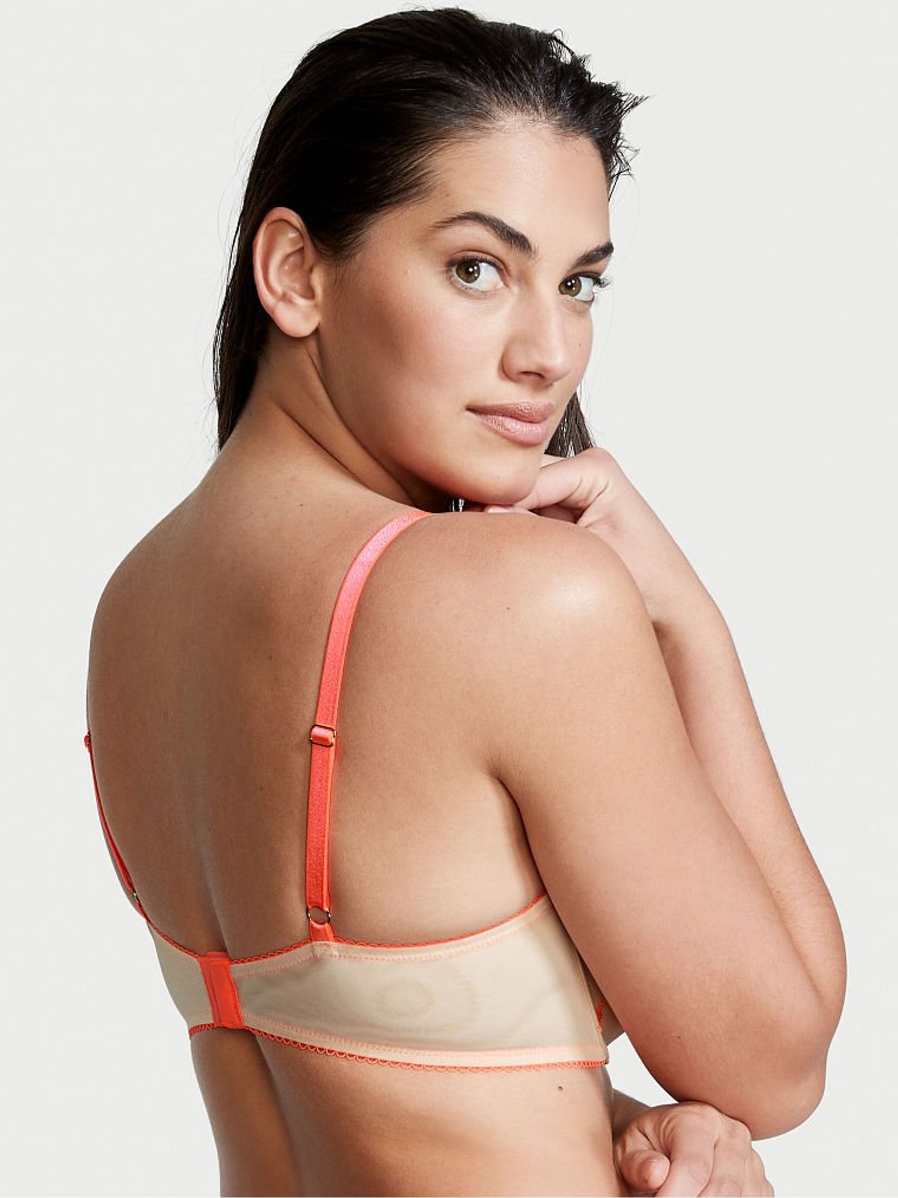 Champagne Nude Embroidered Lightly Lined Demi Bra - Image 2 of 4