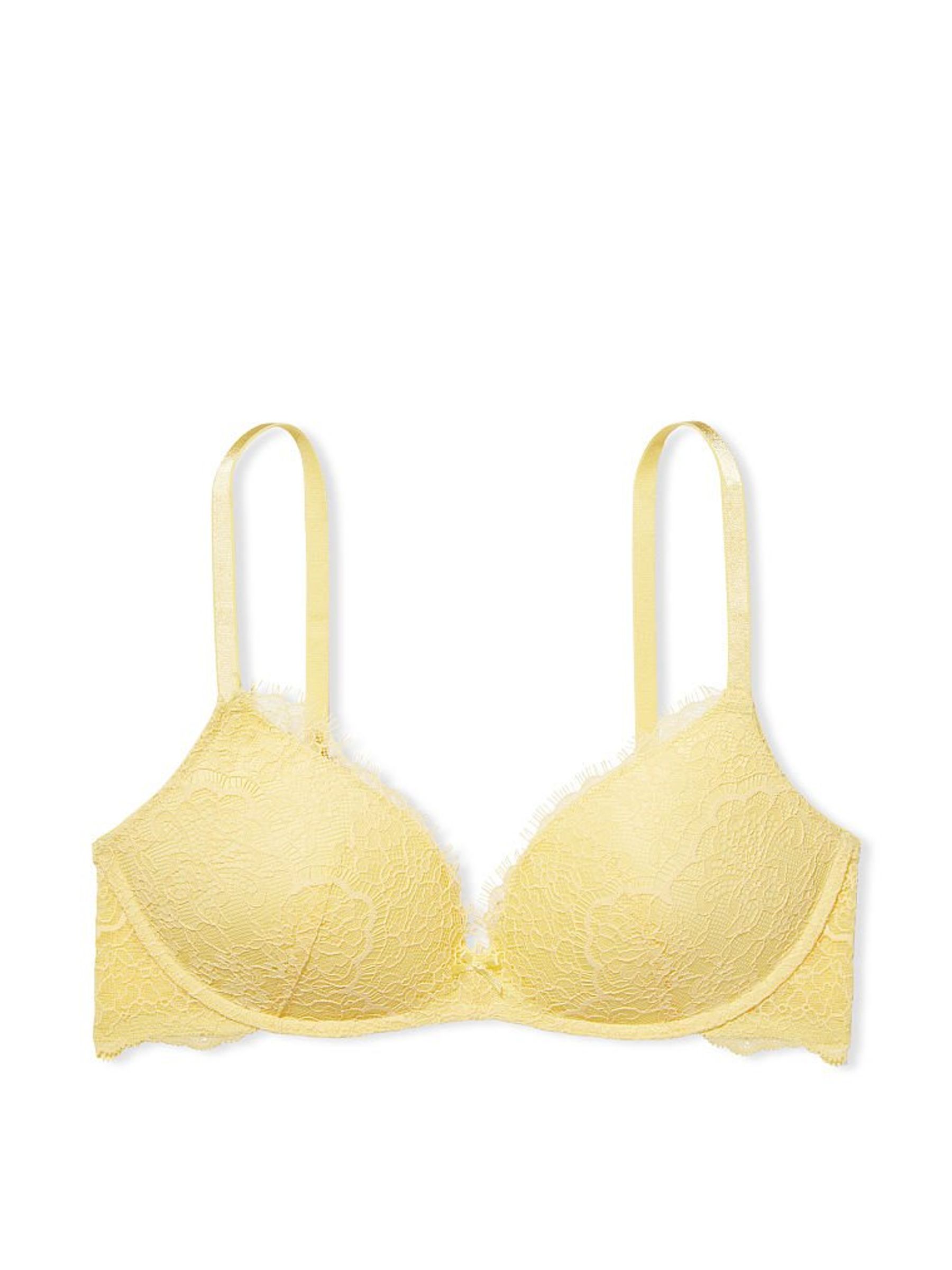 Lemon Yellow Lace Lightly Lined Non Wired Bra - Image 3 of 3