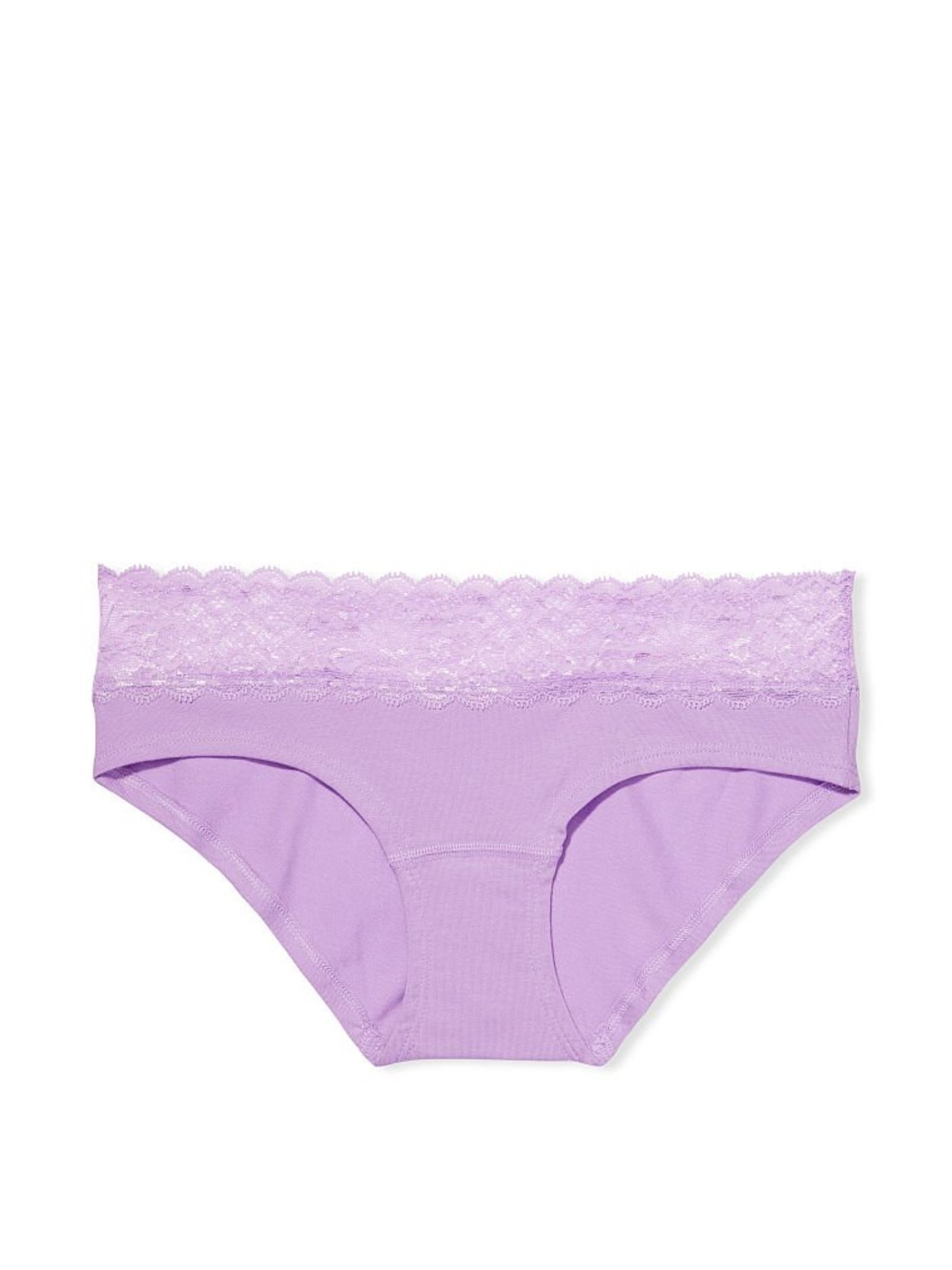 Unicorn Purple Retro Floral LaceWaist Hipster Panty - Image 3 of 3