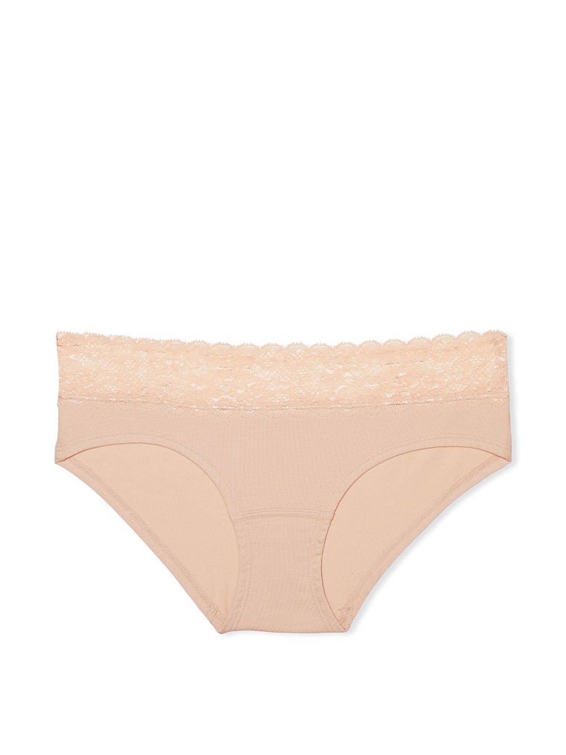 Champagne Retro Floral LaceWaist Hipster Panty - Image 3 of 3