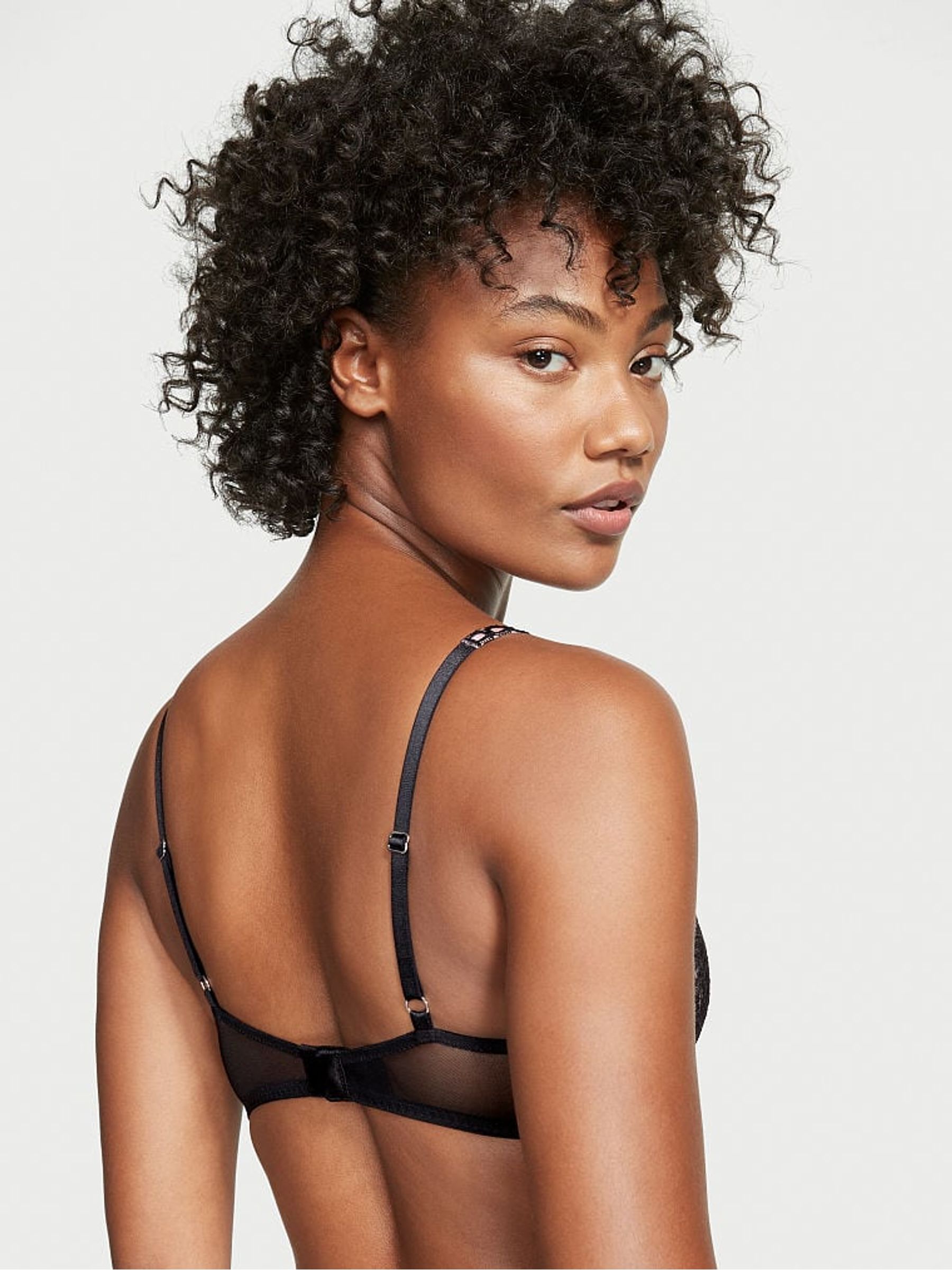 Black Unlined Balcony Lace Unlined Balcony Bra - Image 2 of 3