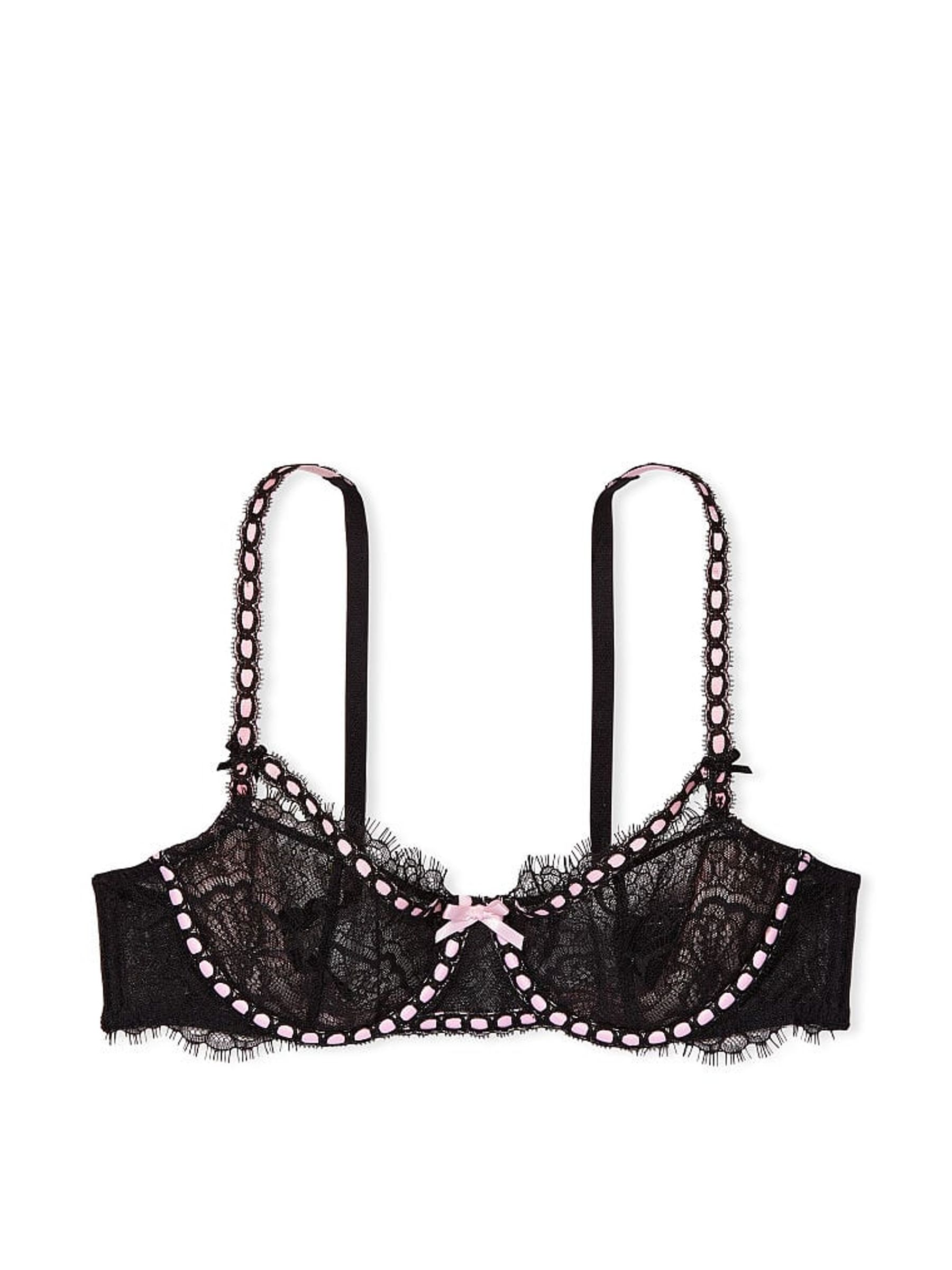 Black Unlined Balcony Lace Unlined Balcony Bra - Image 3 of 3