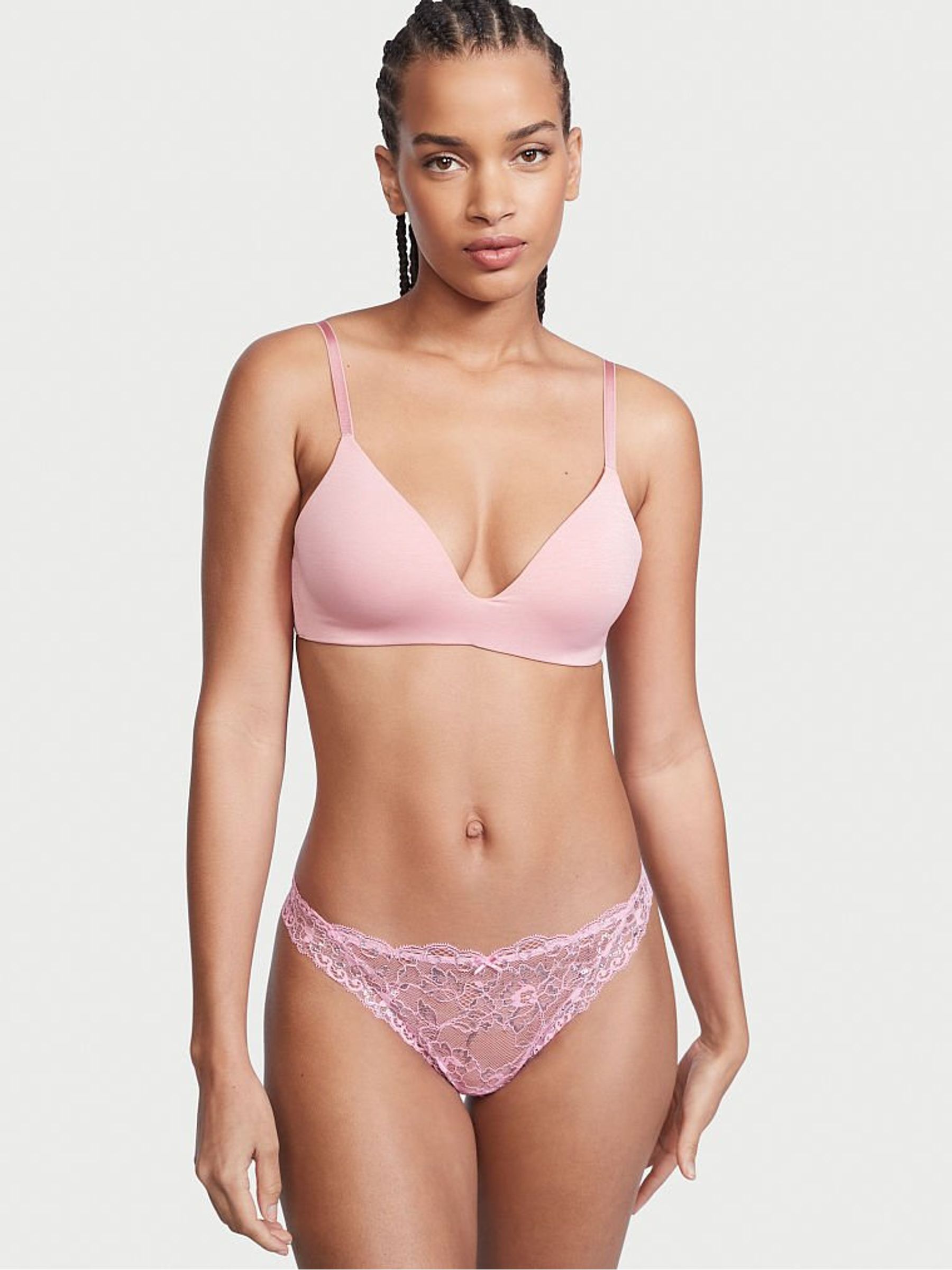 Pink Allure Lace Thong - Image 1 of 3
