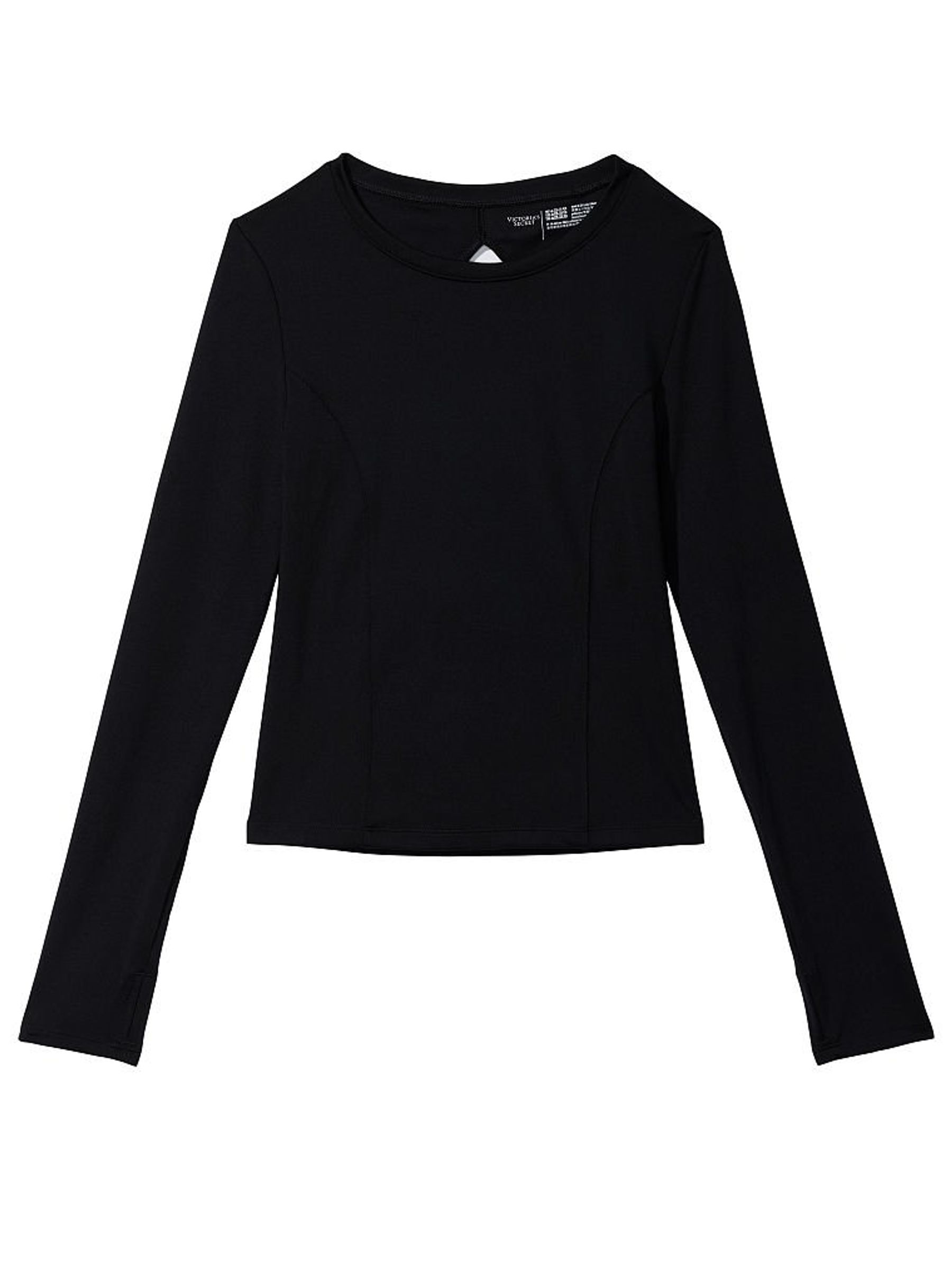 Black Flow On Point Essential Open Back LongSleeve Top - Image 3 of 3