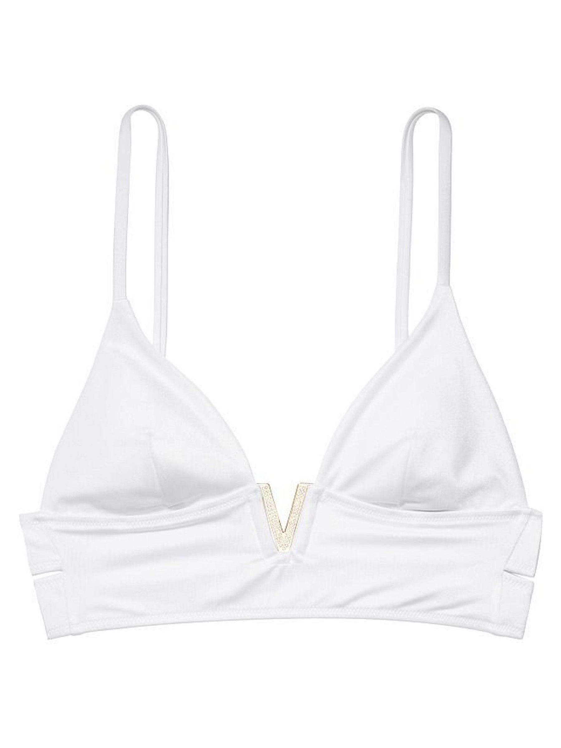 White Plunge Triangle Bikini Top - Image 3 of 3