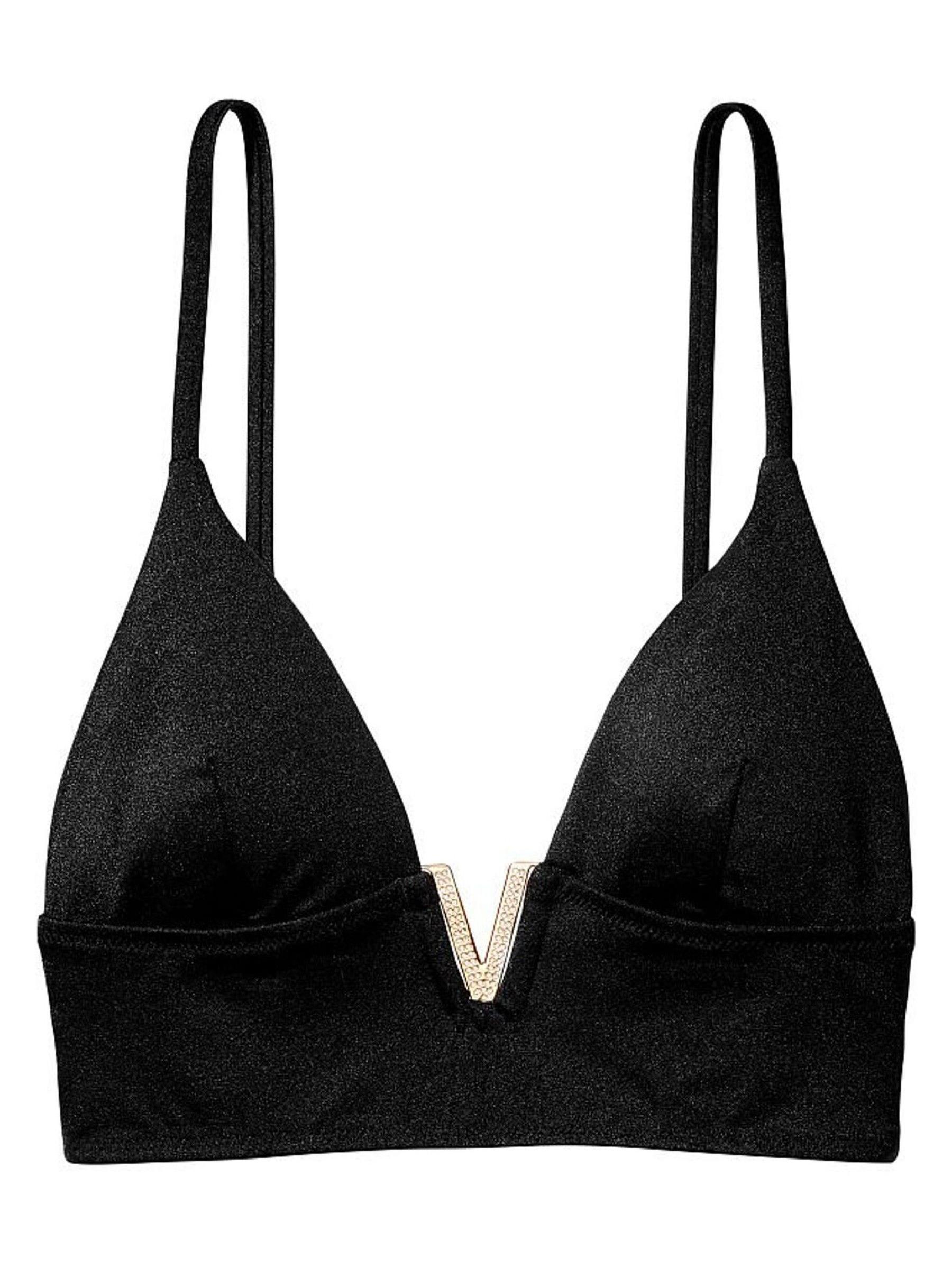Black Plunge Triangle Bikini Top - Image 3 of 3