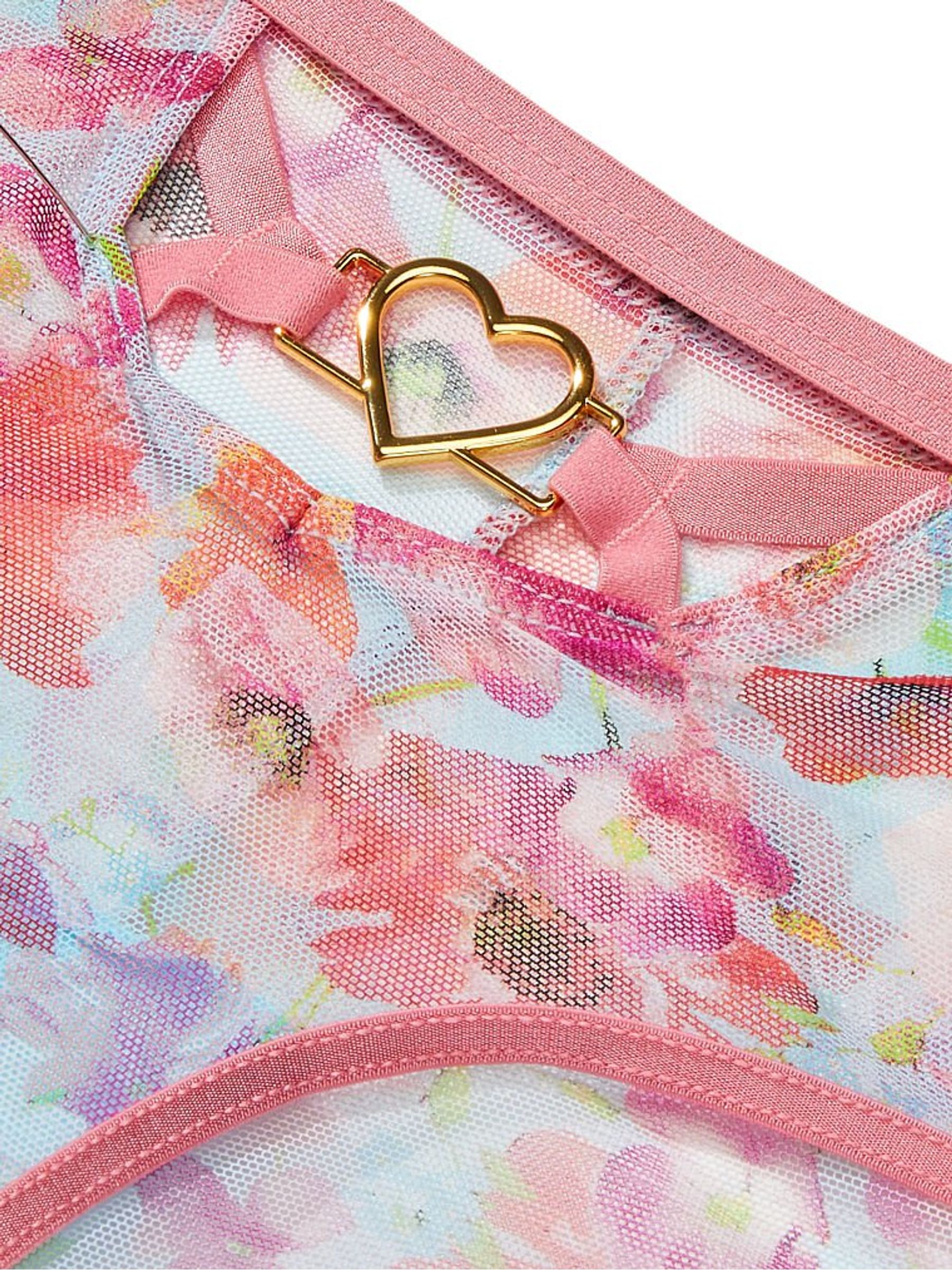 Breaker Blue Poppies Heartware Mesh Cheeky Panty - Image 4 of 4