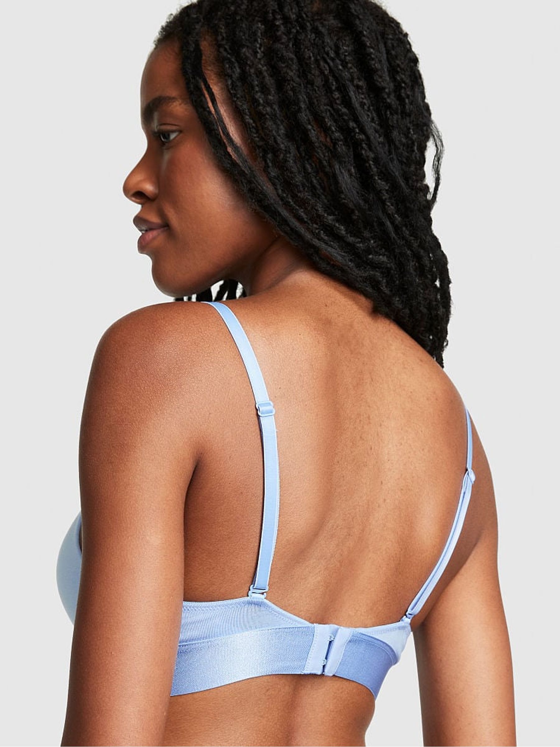 Harbor Blue Non Wired Lightly Lined Cotton Bra - Image 2 of 3