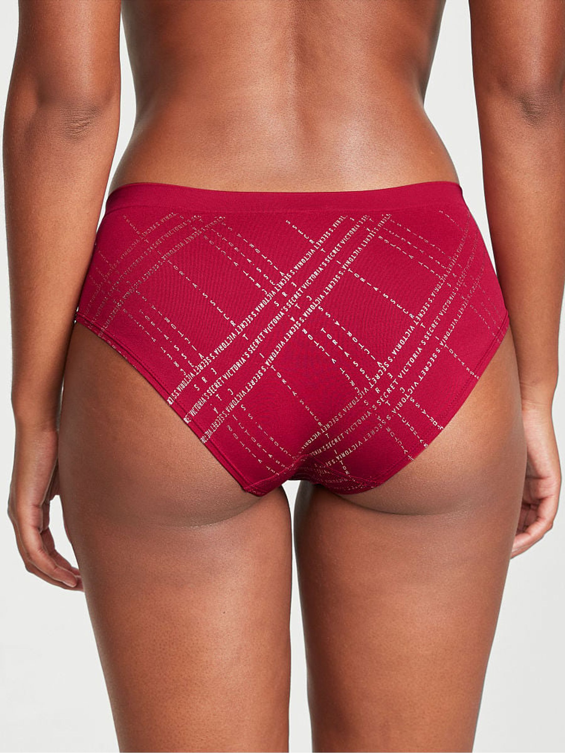 Red Laquer Logo Tartan Smooth Hipster Knickers - Image 2 of 3
