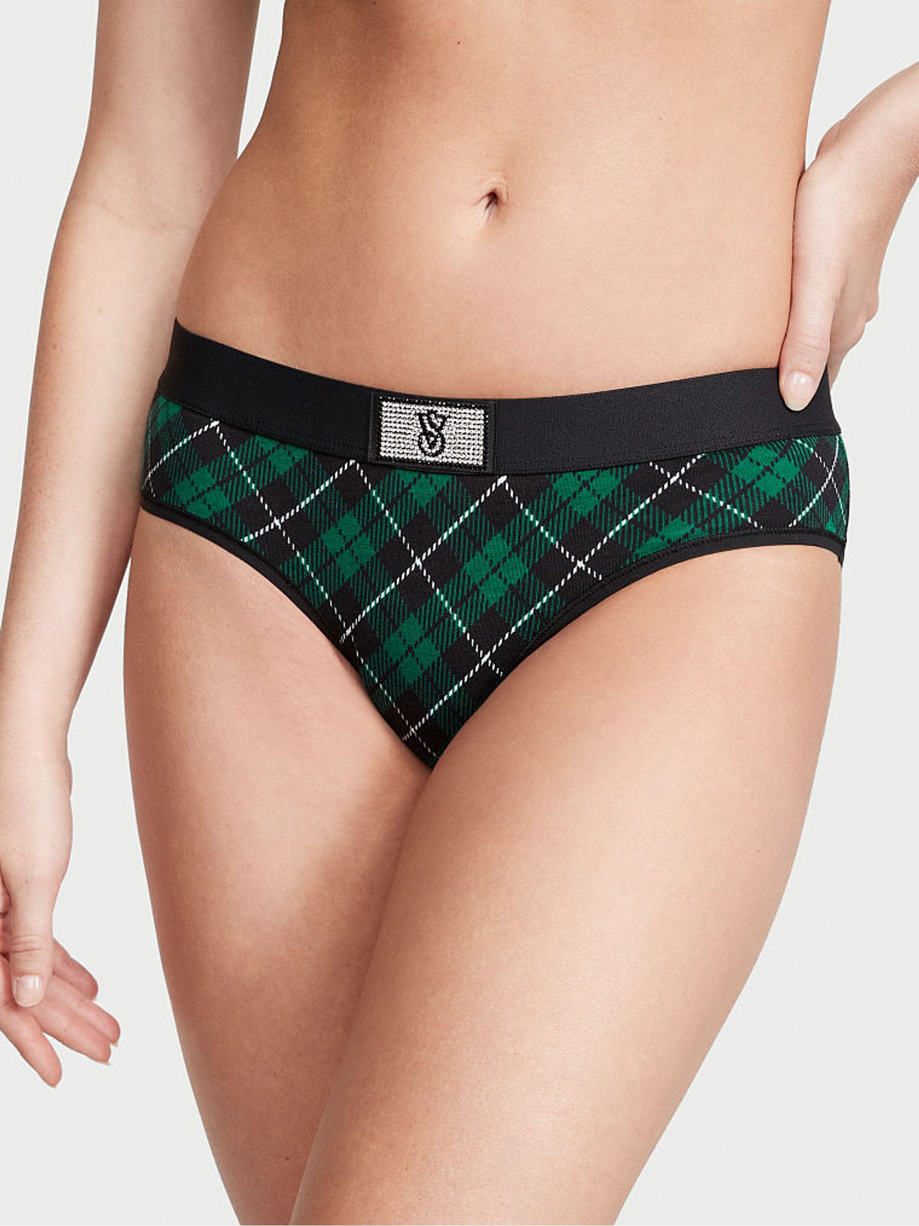 Spruce Green Holiday Tartan Hipster Knickers - Image 1 of 1