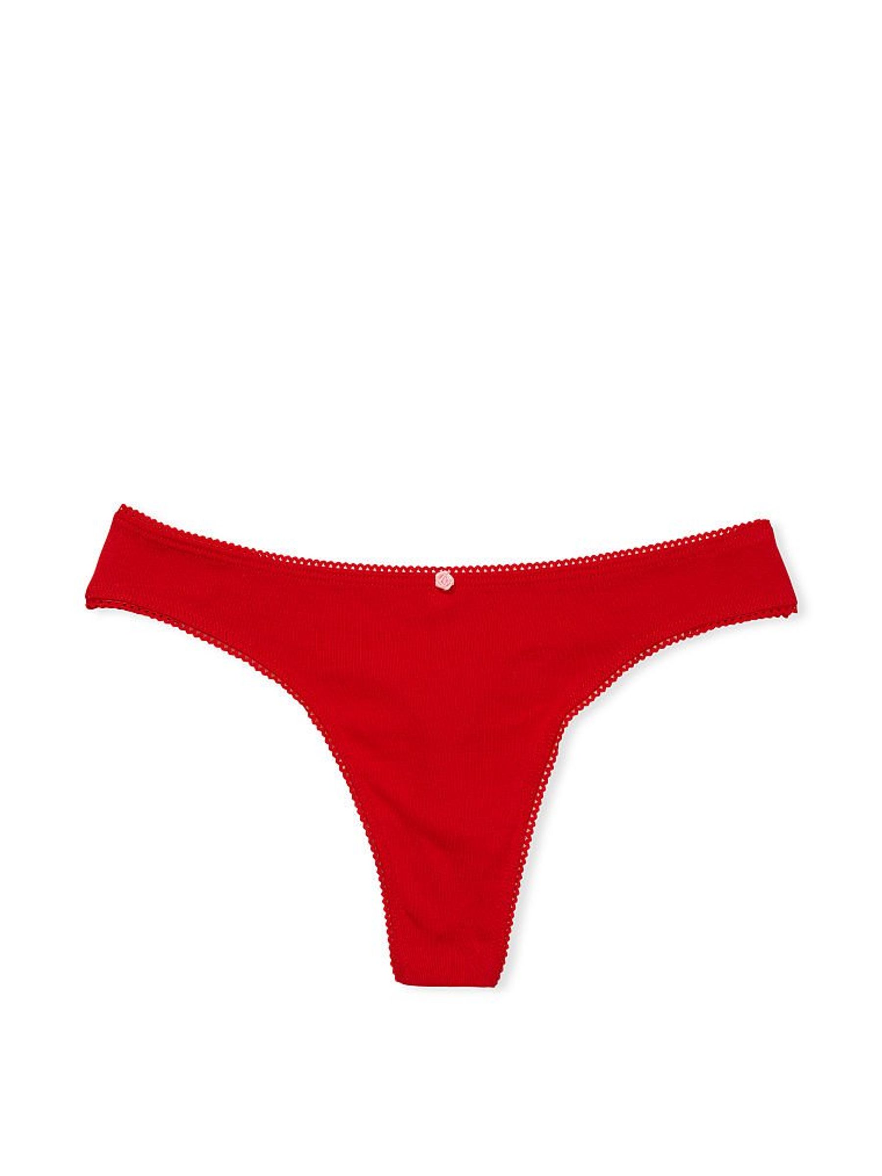 Lipstick Red Cotton Knickers - Image 3 of 3 Lipstick Red Cotton Knickers - Image 3 of 3