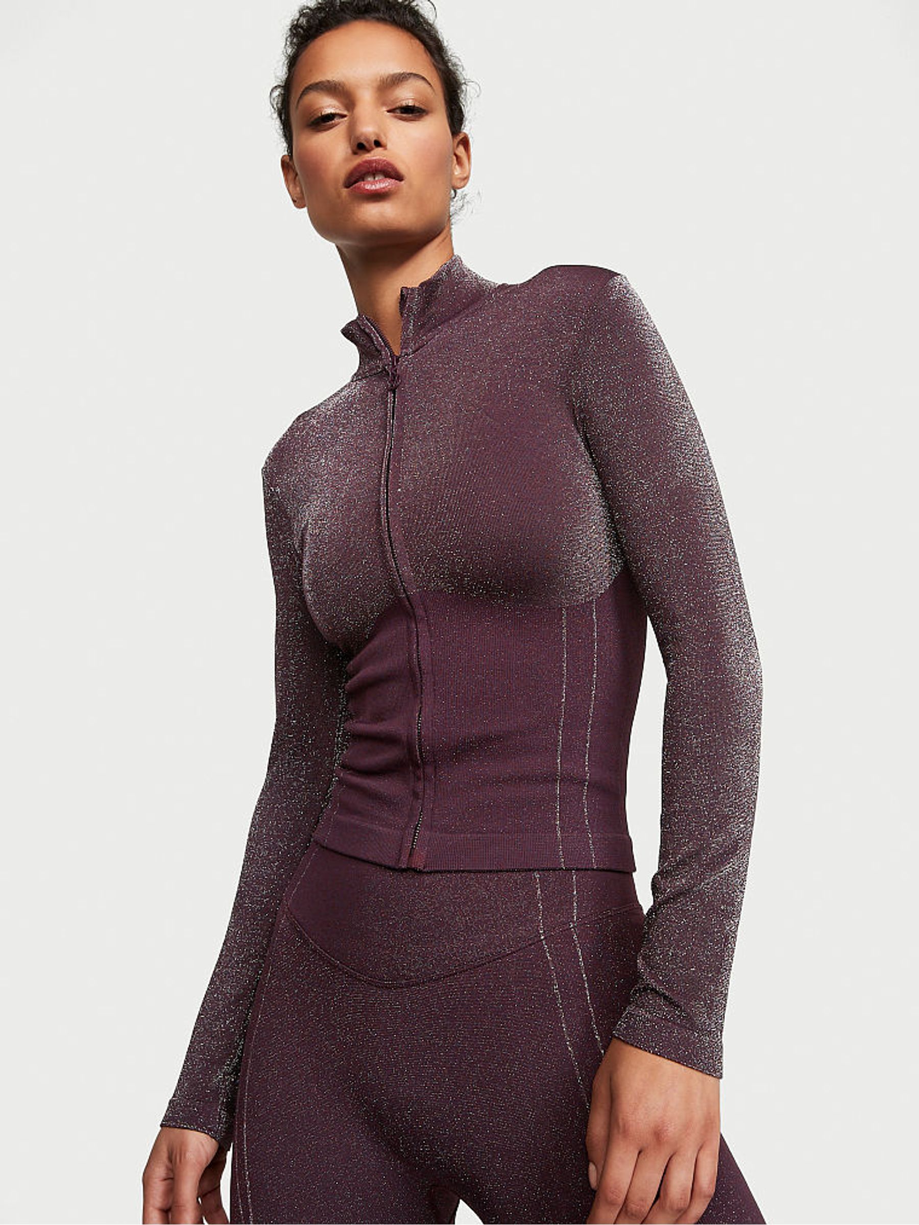 Winter Wine Purple Seamless Sports Jacket - Image 1 of 3
